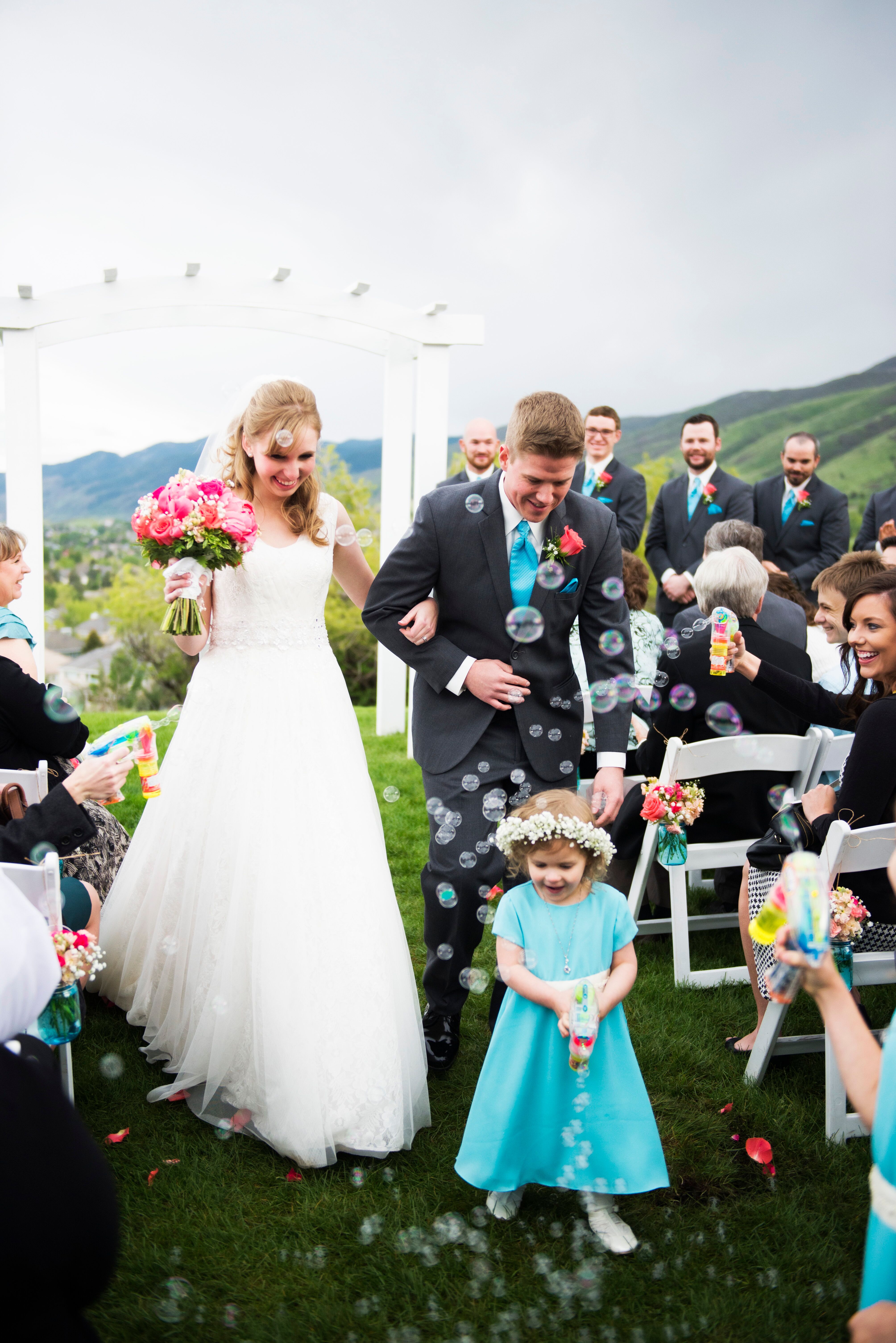 Bubble Gun Wedding Recessional