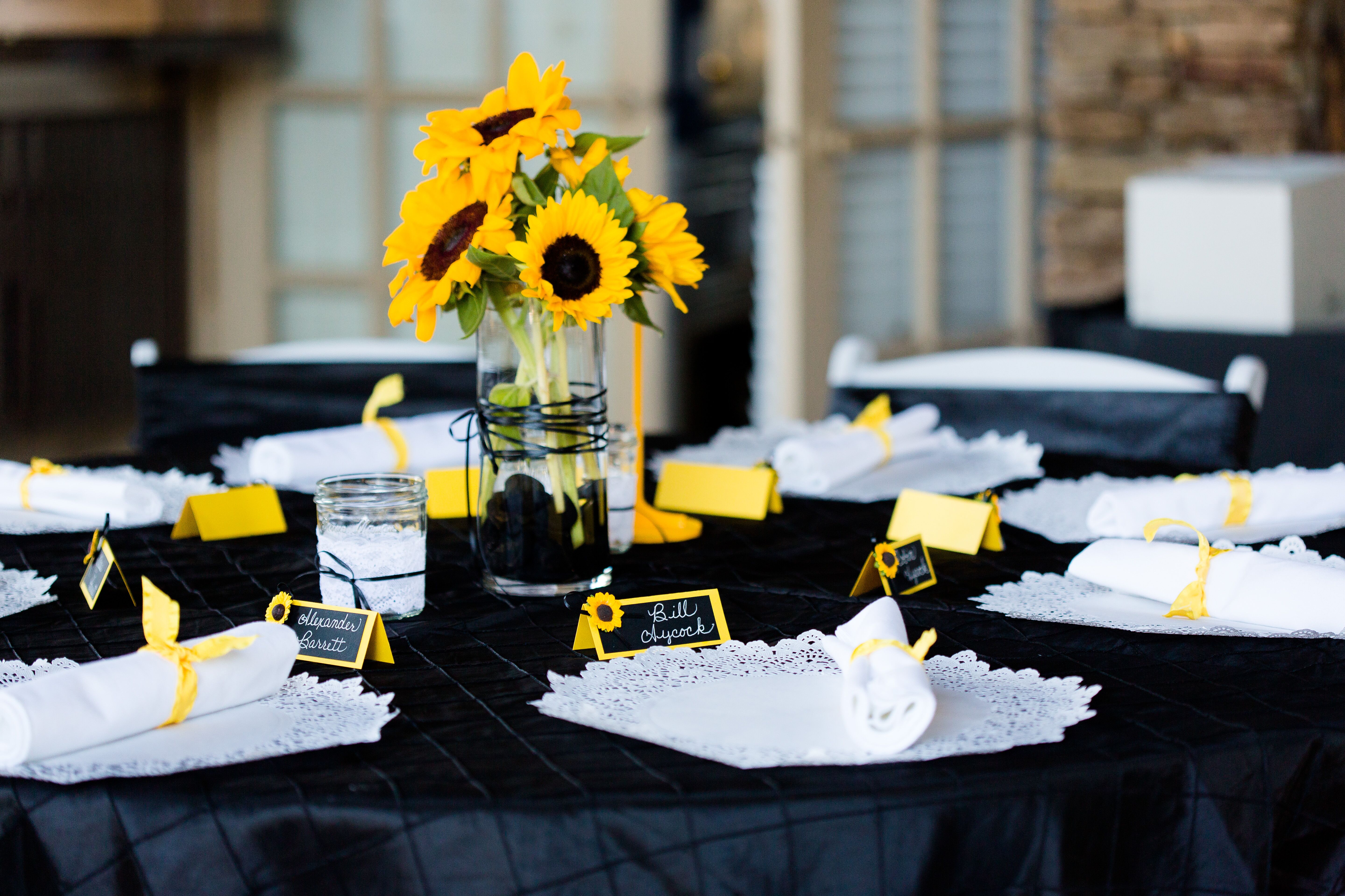 Black and 2025 sunflower wedding