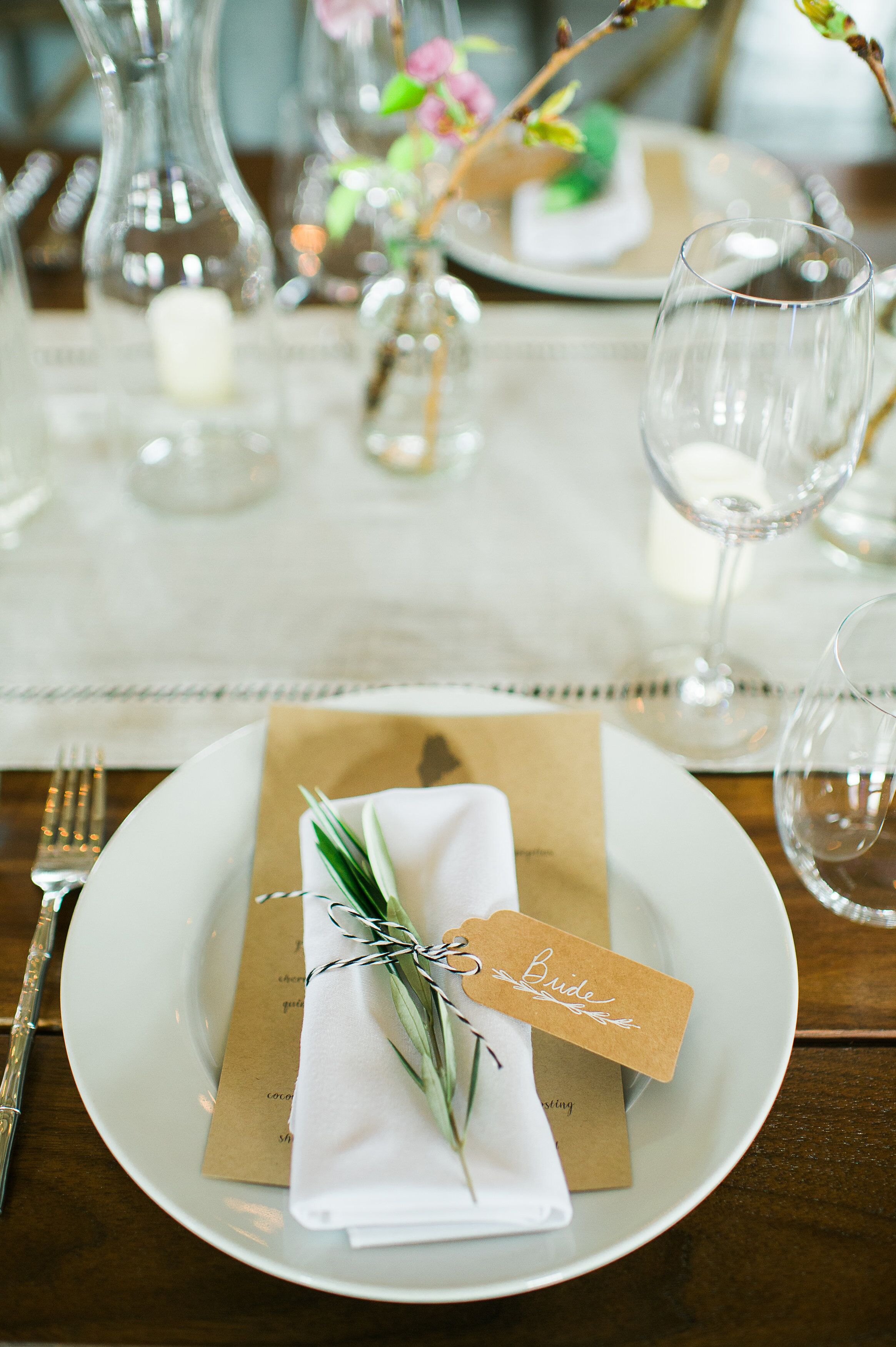 Rustic, Hand-Lettered Place Cards