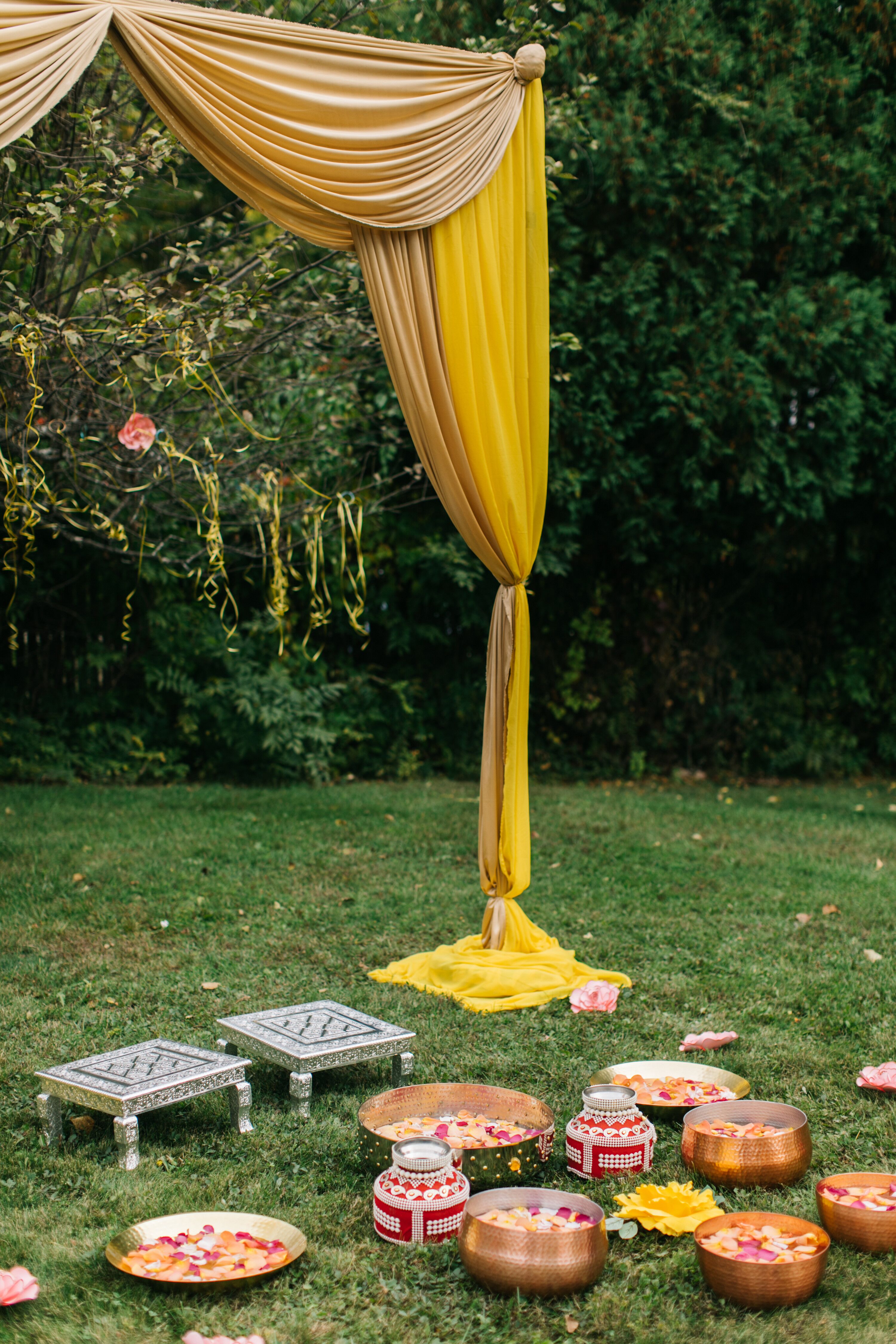 Outdoor Décor for Indian Wedding in Concord, New Hampshire