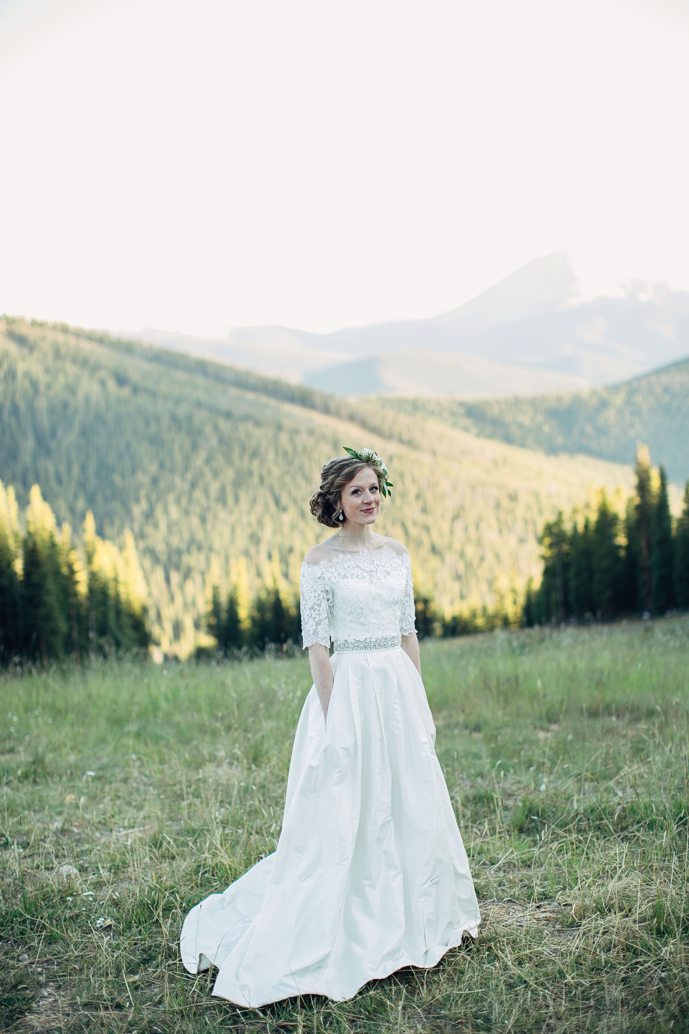 Classic Ball Gown With Lace Jacket