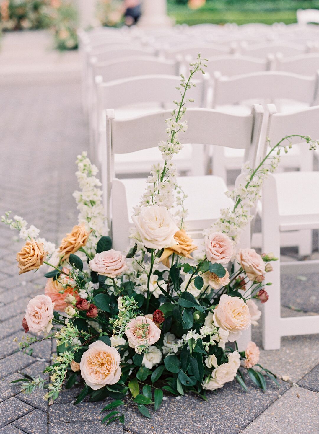 Classic Flower Arrangement of Roses and Leaves