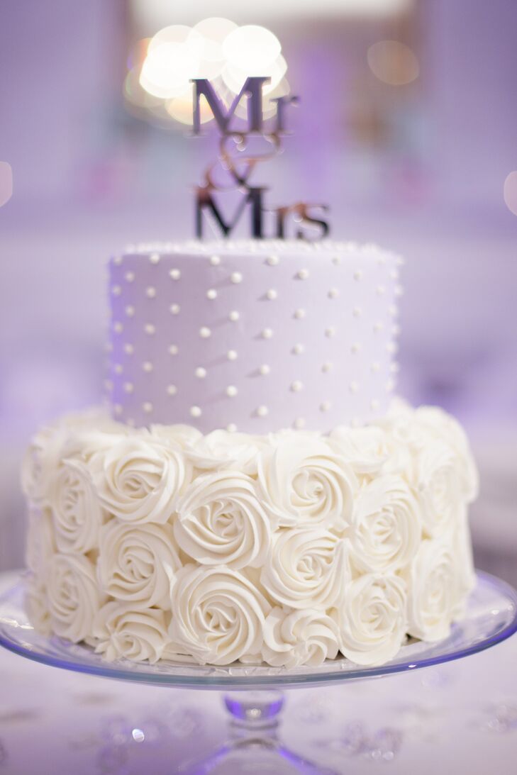 Lavender and White Wedding Cake