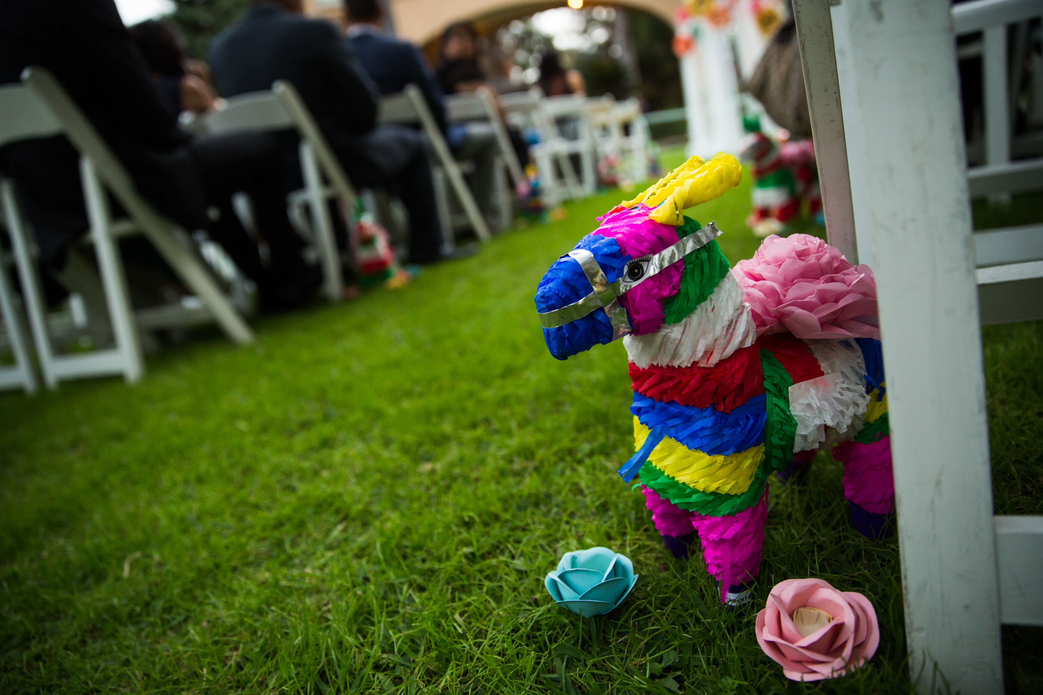 Colorful Pinata Aisle Decoration