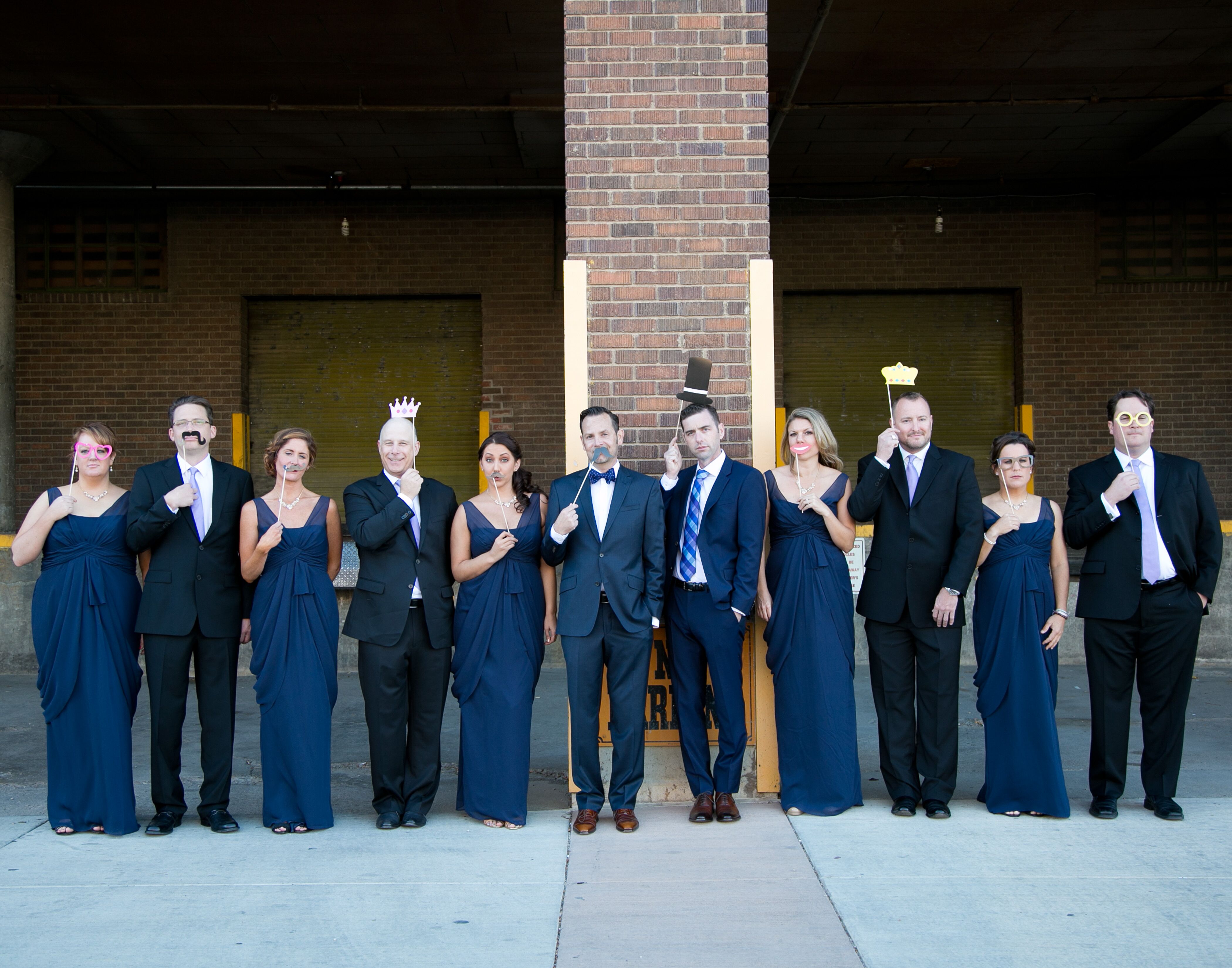 Navy and clearance black wedding party