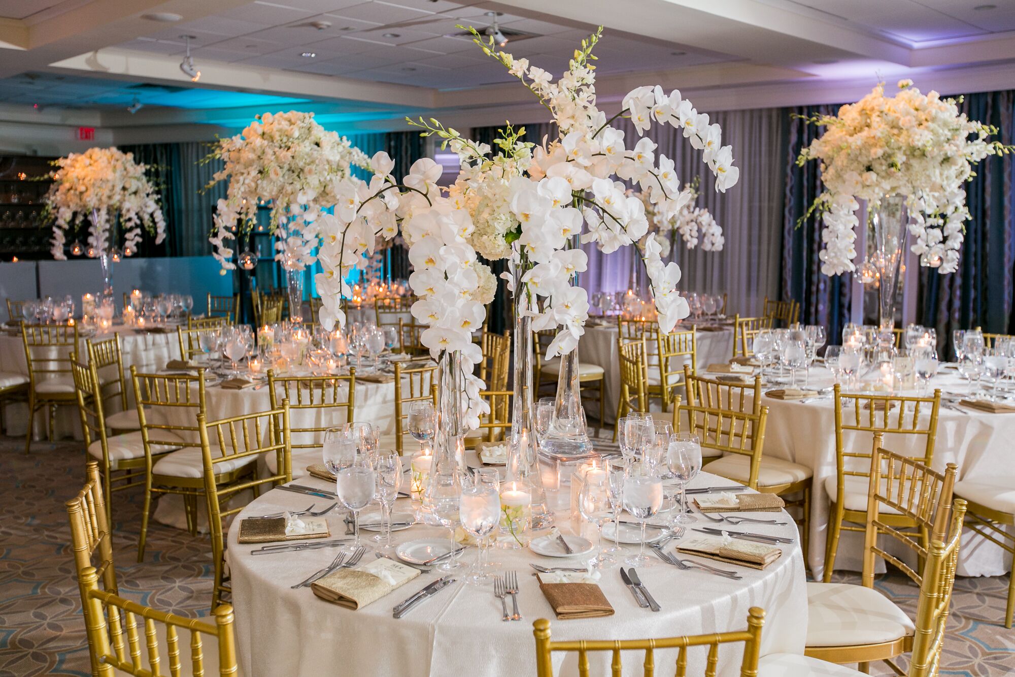 White Orchid Center Pieces