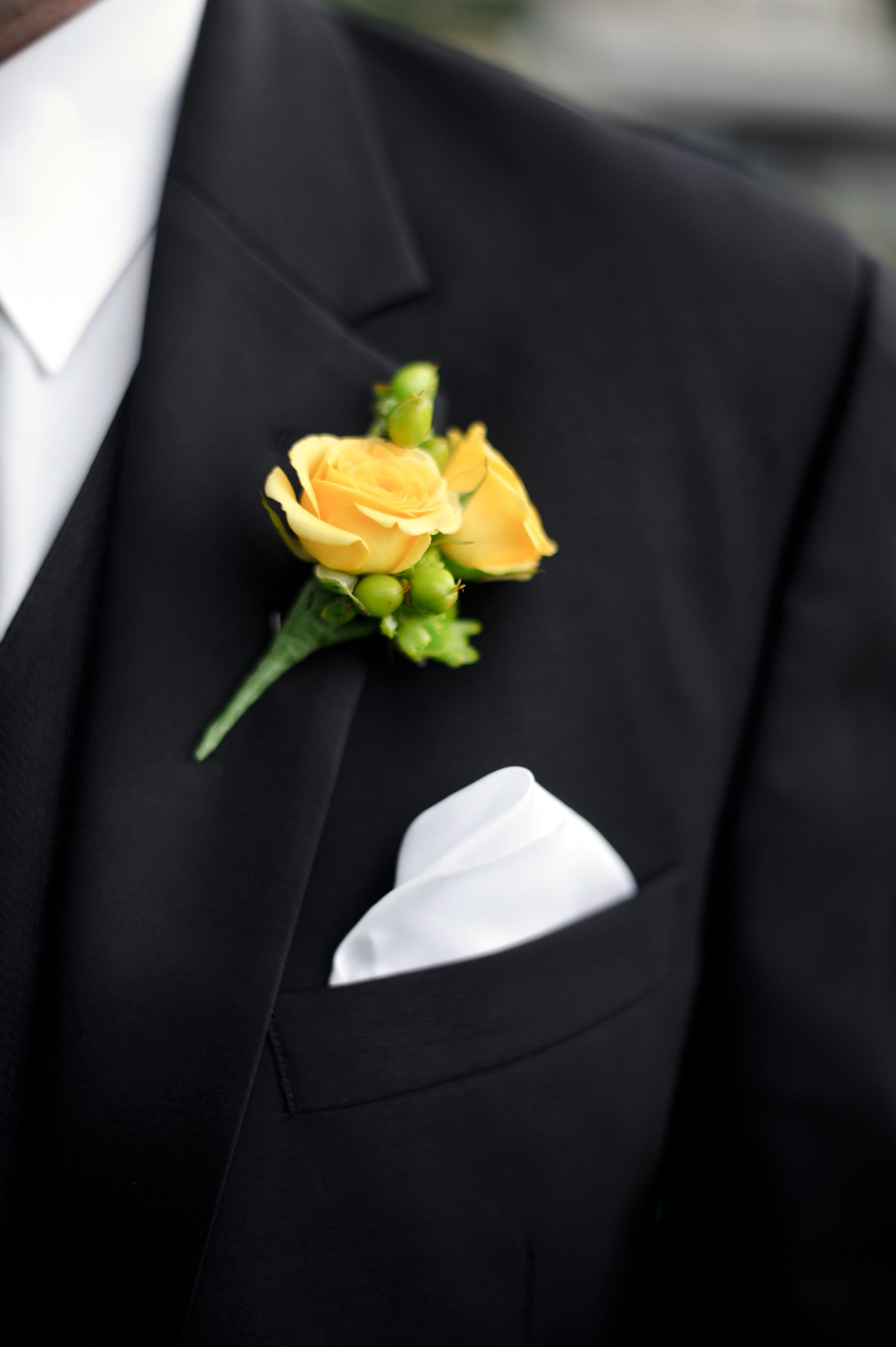 Yellow Rose Boutonniere