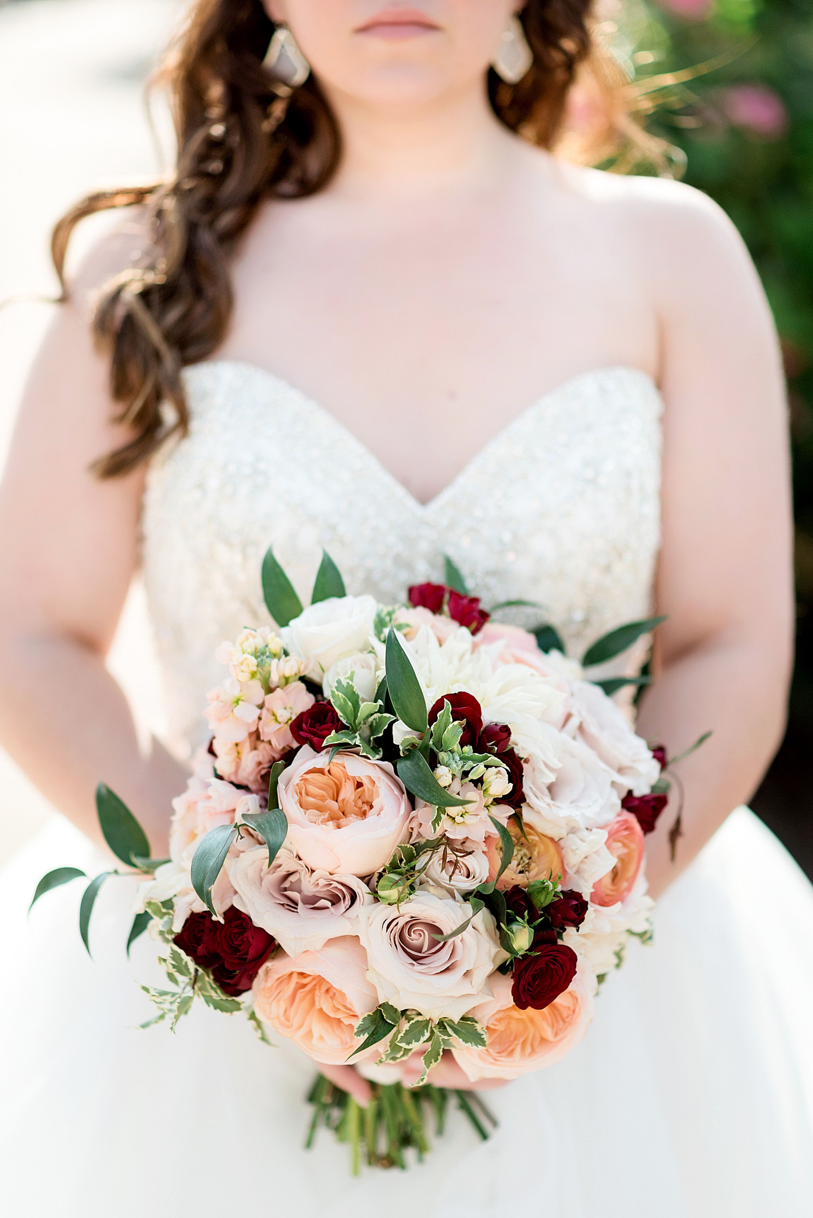 Soft Pink Garden Rose Bouquet with Greenery