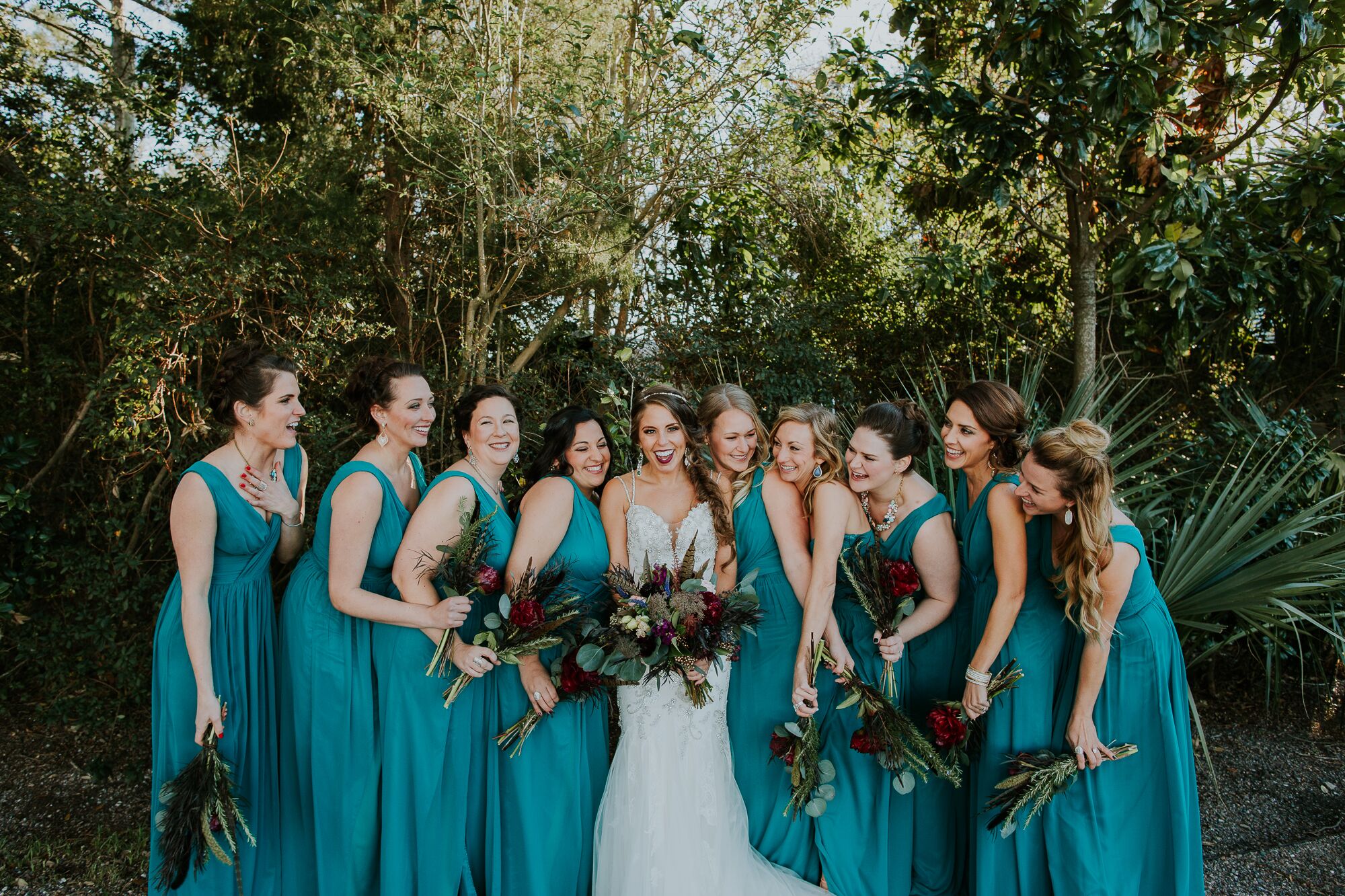 jade green bridesmaid dresses