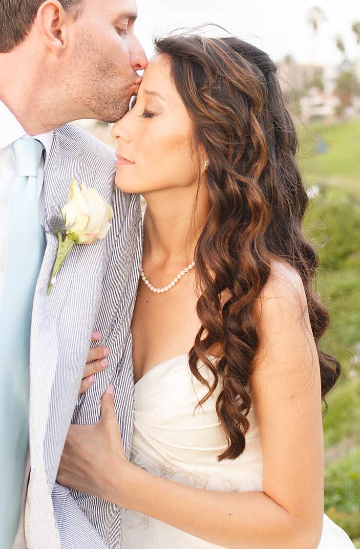 Image of wedding hair long curly