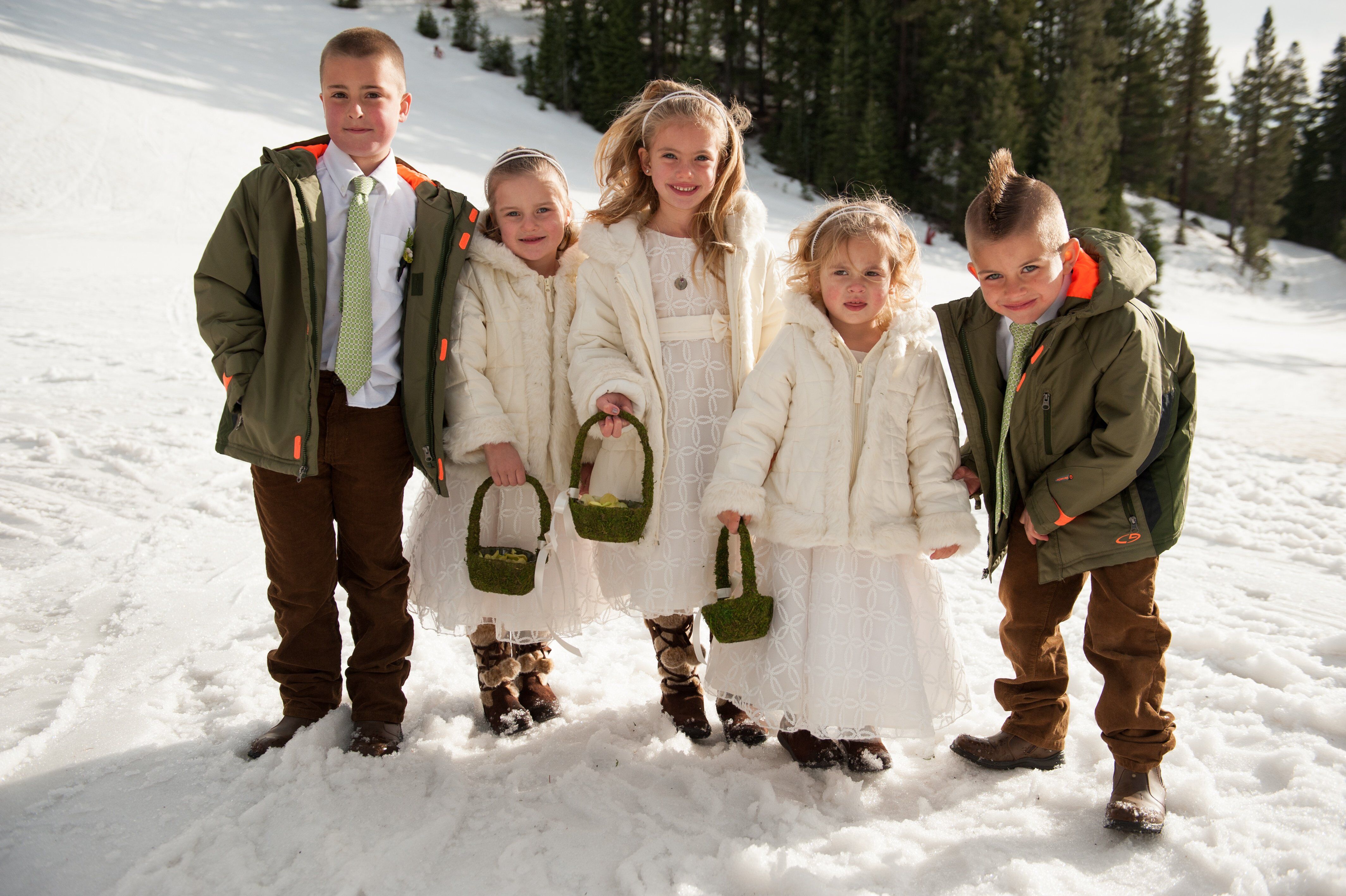 winter flower girls