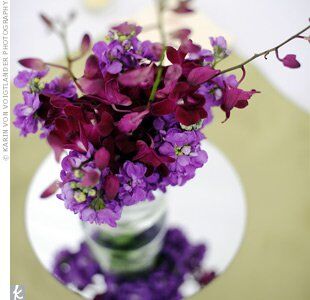 Purple Wedding Centerpiece