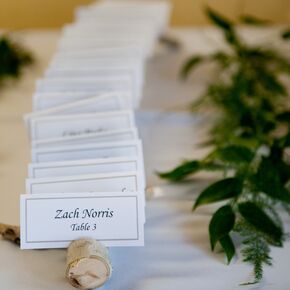 Seeded Eucalyptus, White Rose Centerpieces