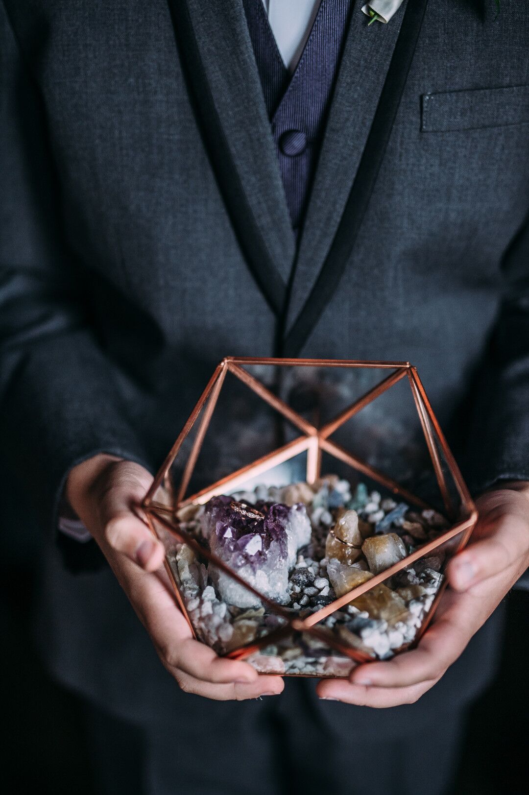 Terrarium Ring Container for Ceremony at Bissinger's in St. Louis, Missouri