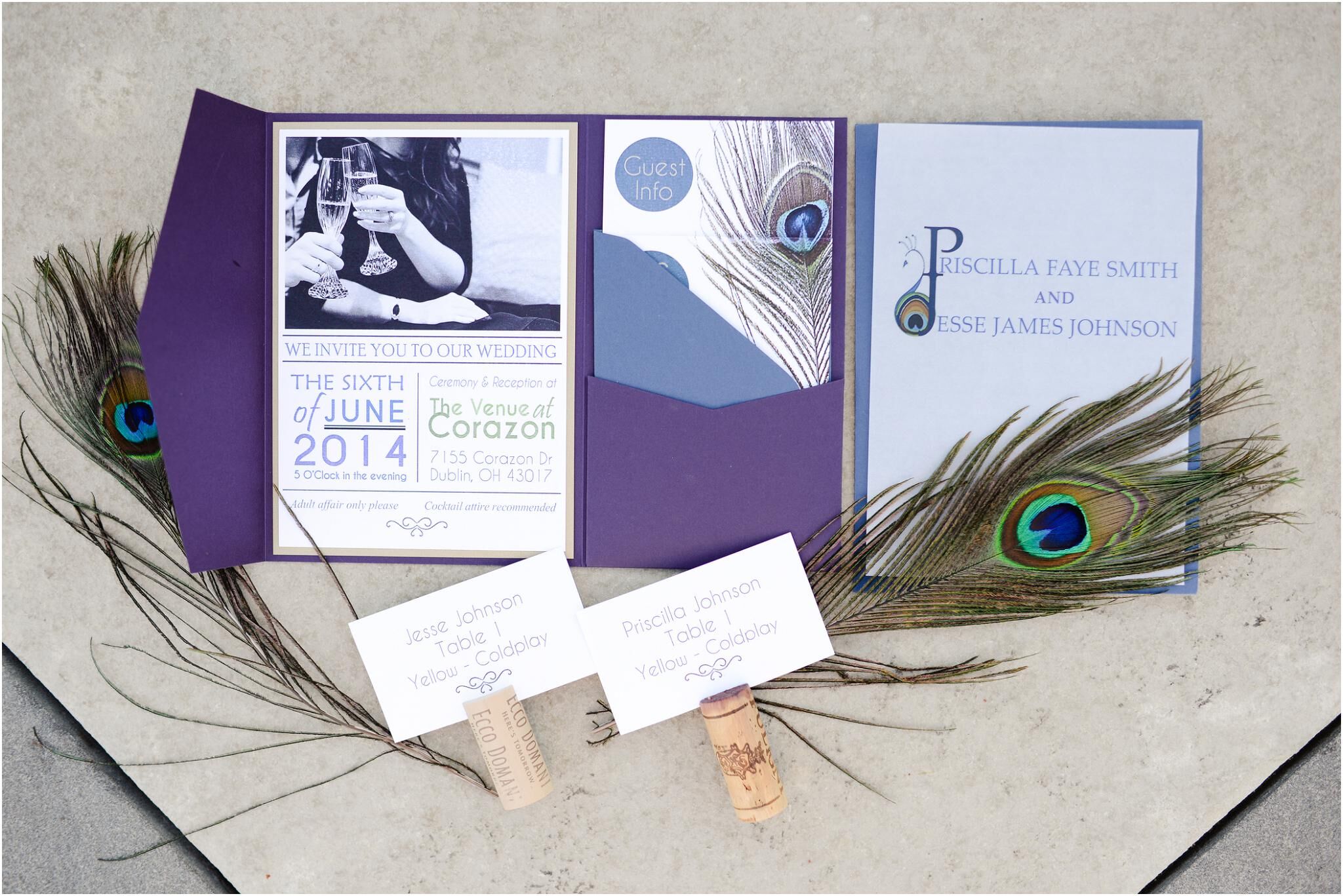 Peacock Themed Wedding Invitations