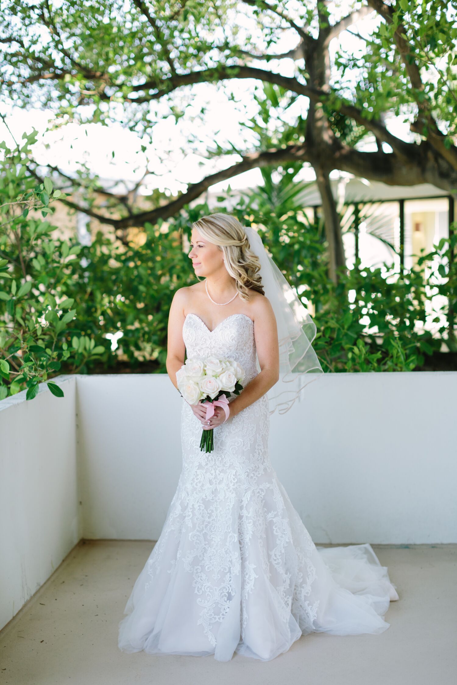 Allure Romance Ivory Lace Mermaid Wedding Dress