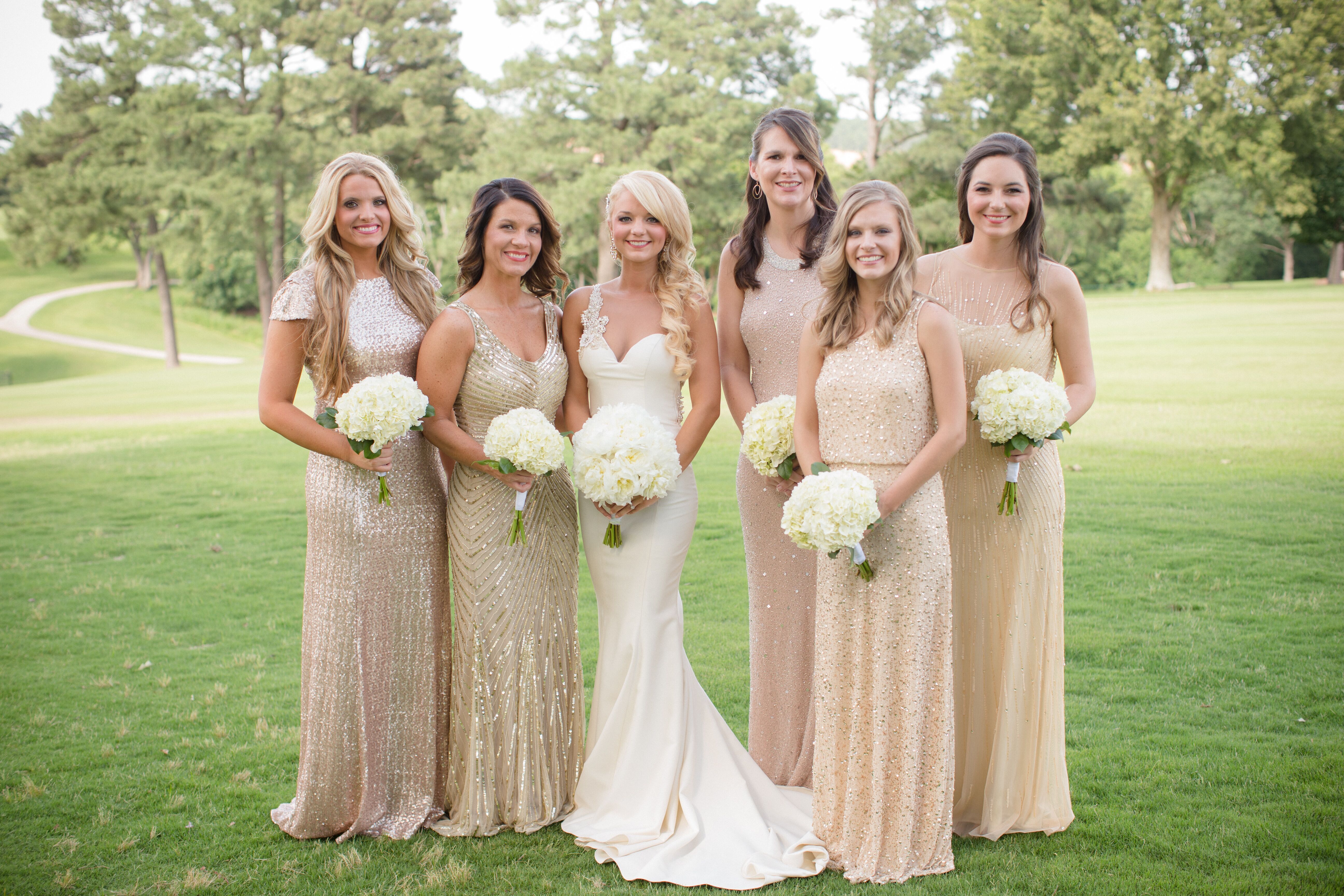 Green gold bridesmaid outlet dresses