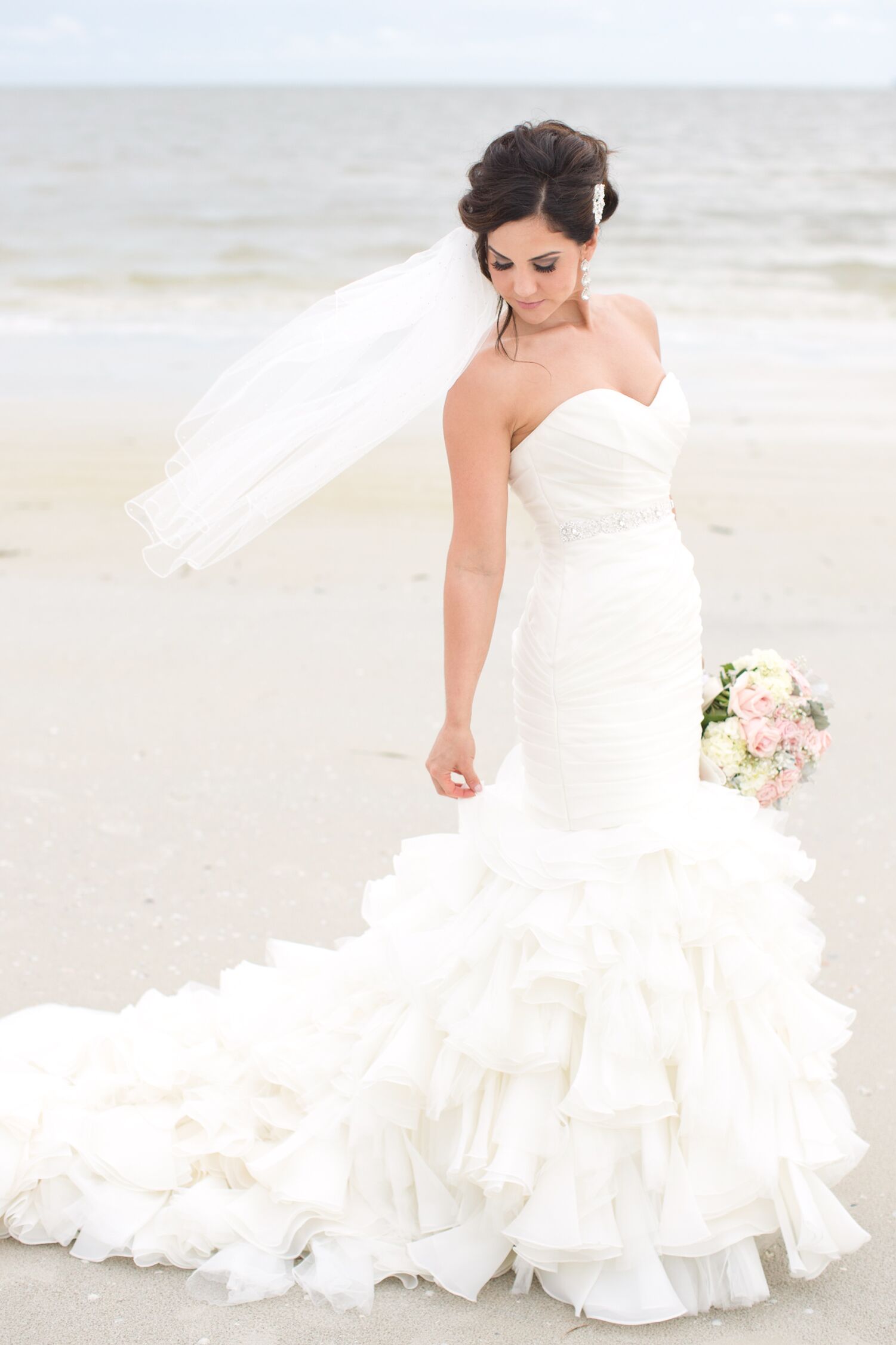 maggie-sottero-mermaid-ruffled-wedding-dress