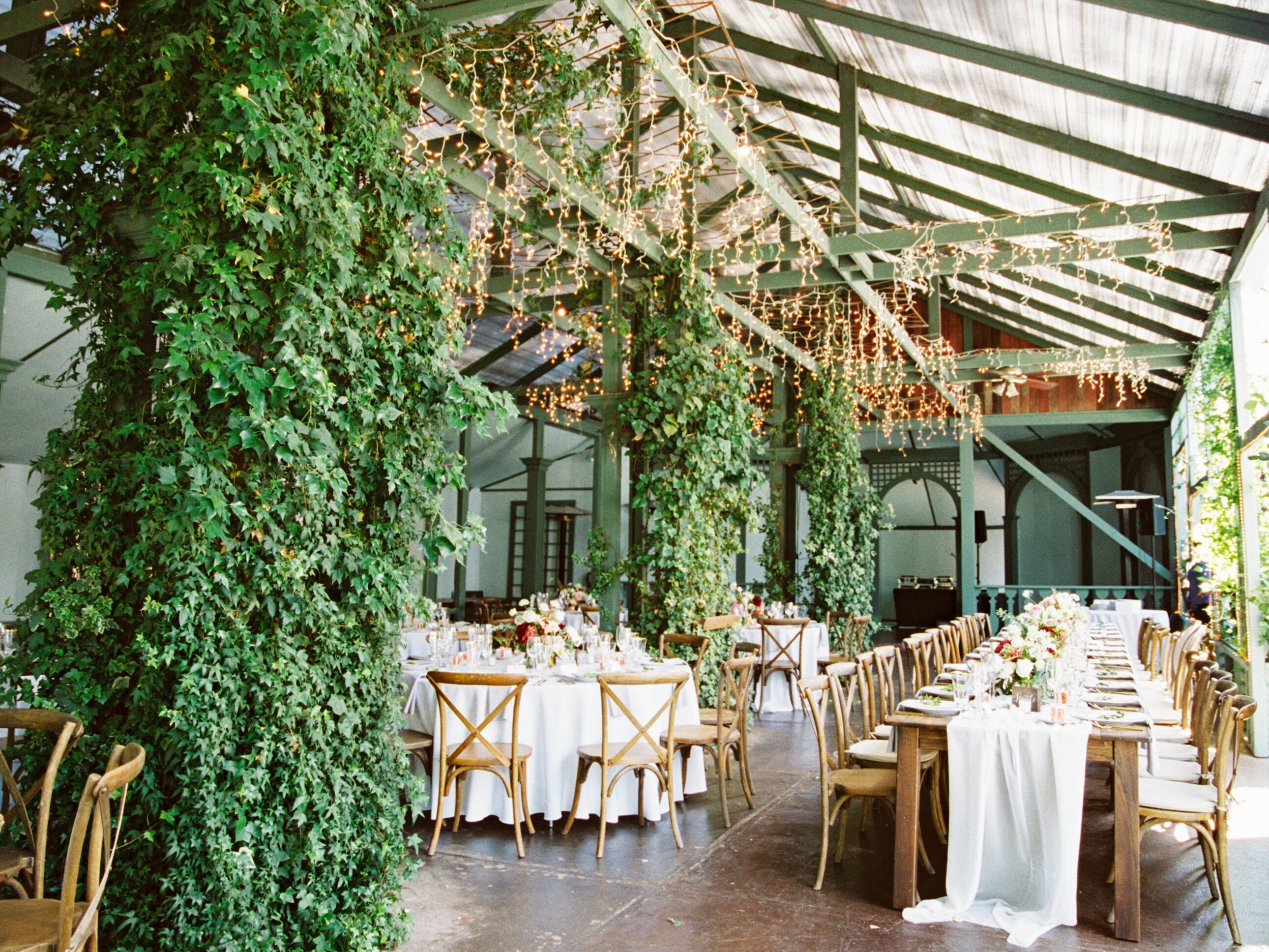 Romantic, Organic Garden Pavilion Reception