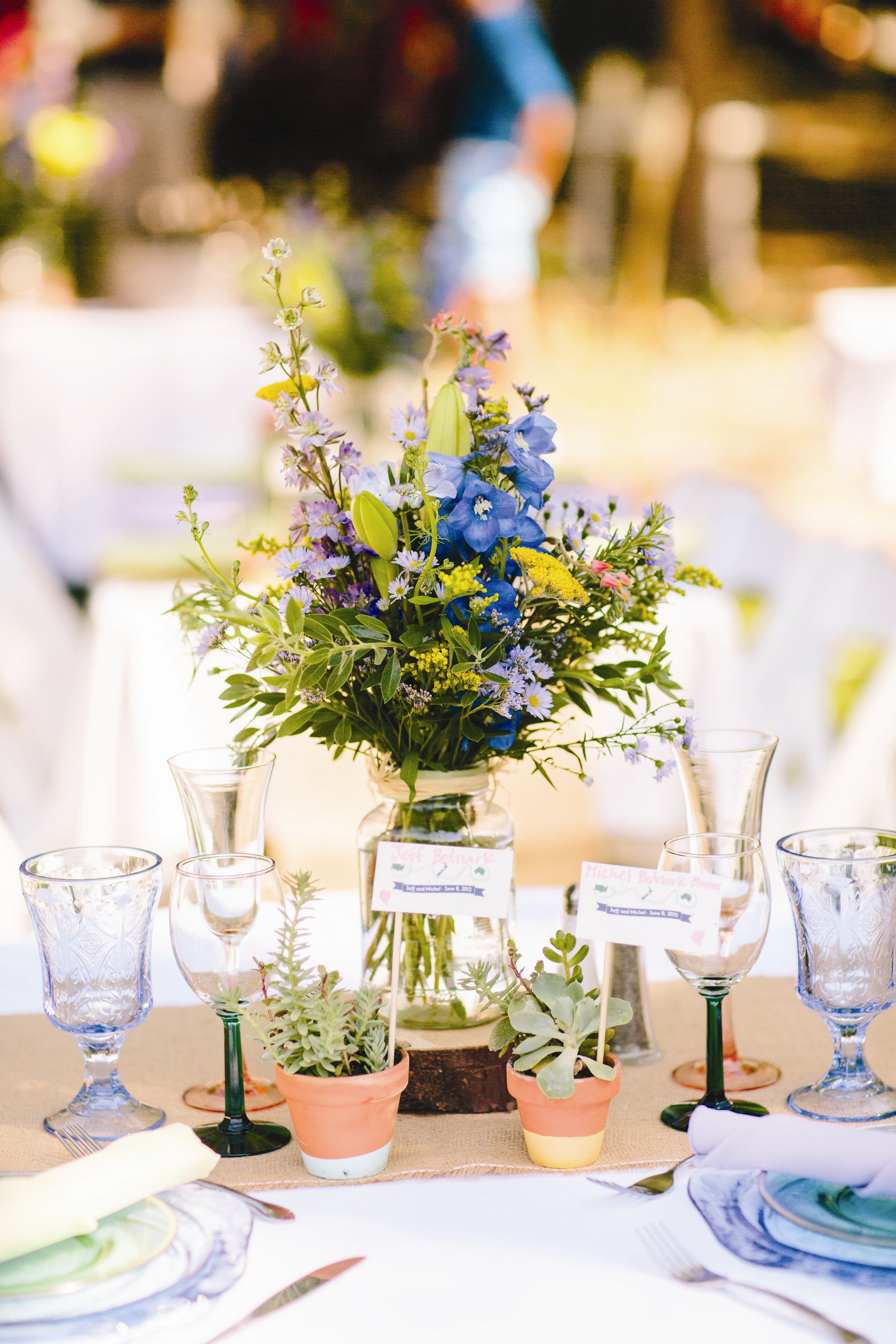 Wildflower Reception Centerpiece