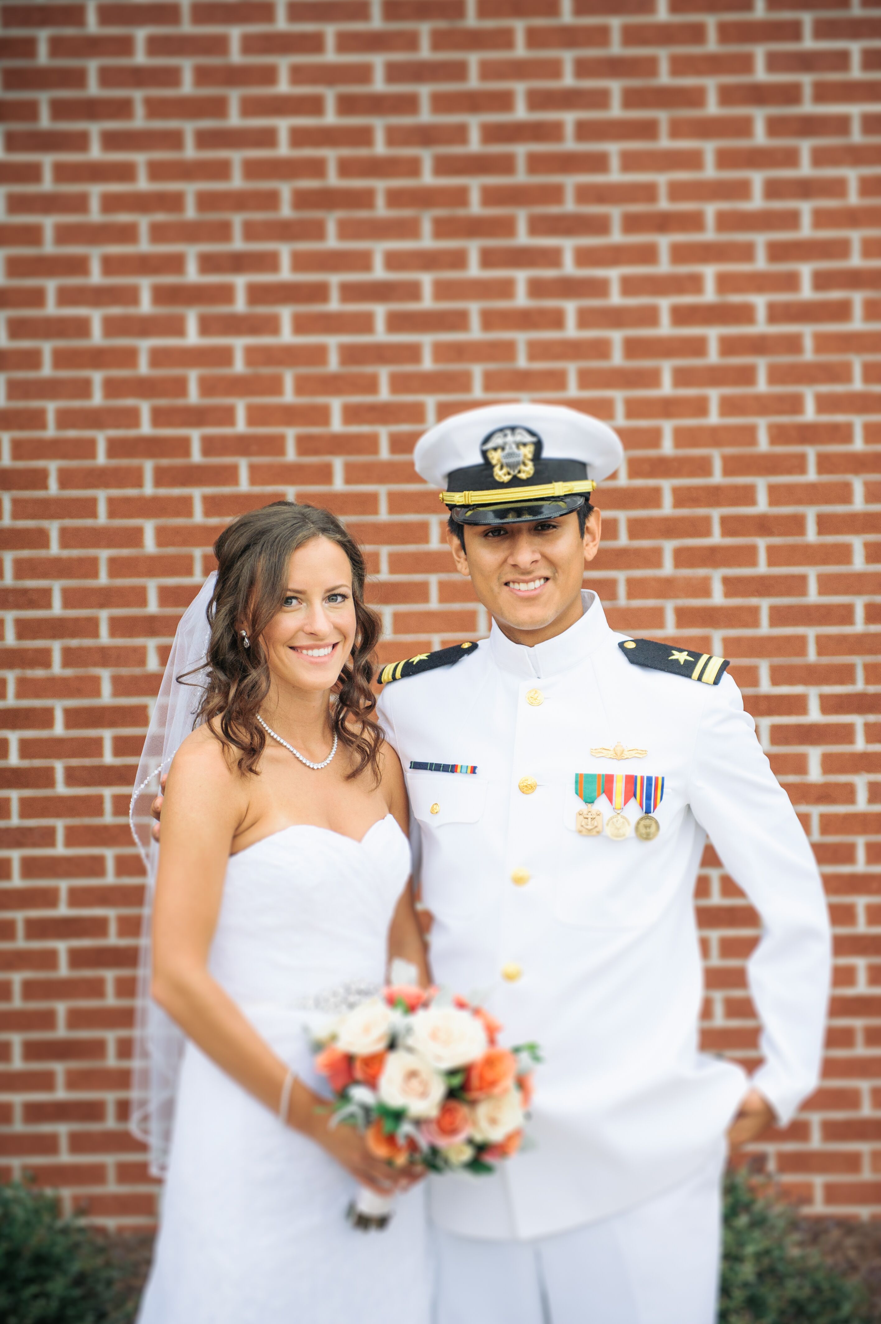 Navy shop wedding attire