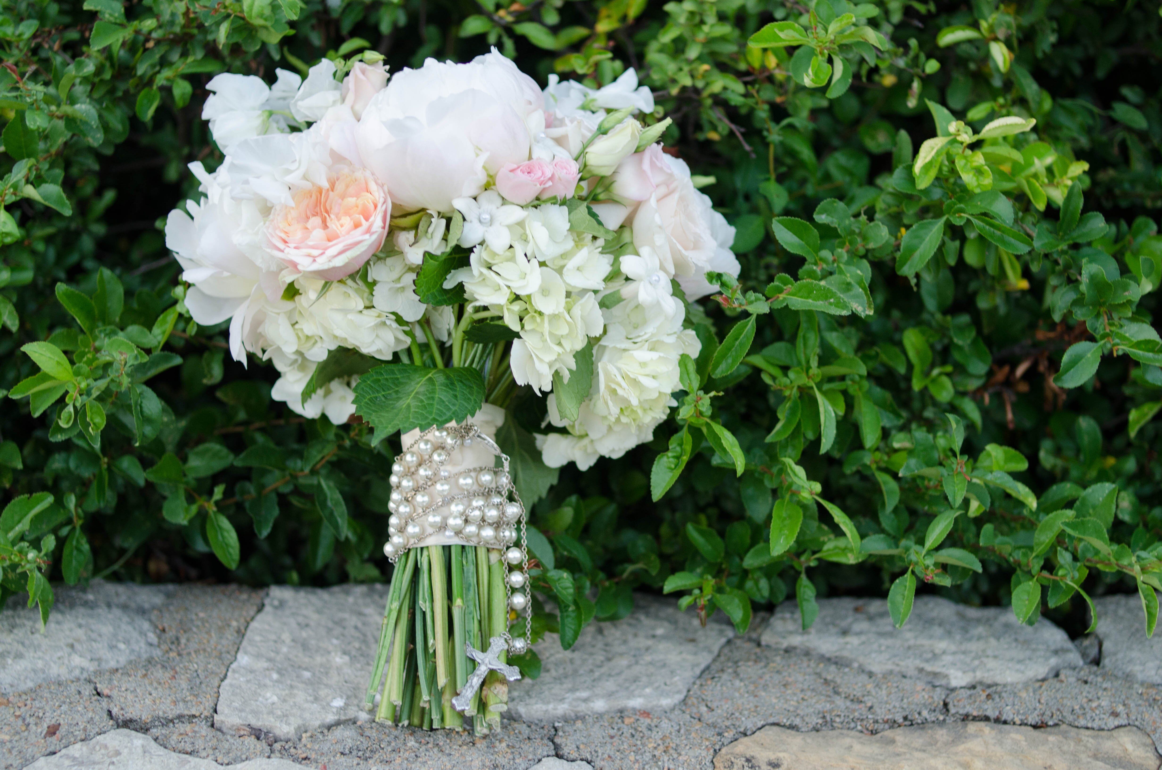 Rosary-Adorned Bouquet
