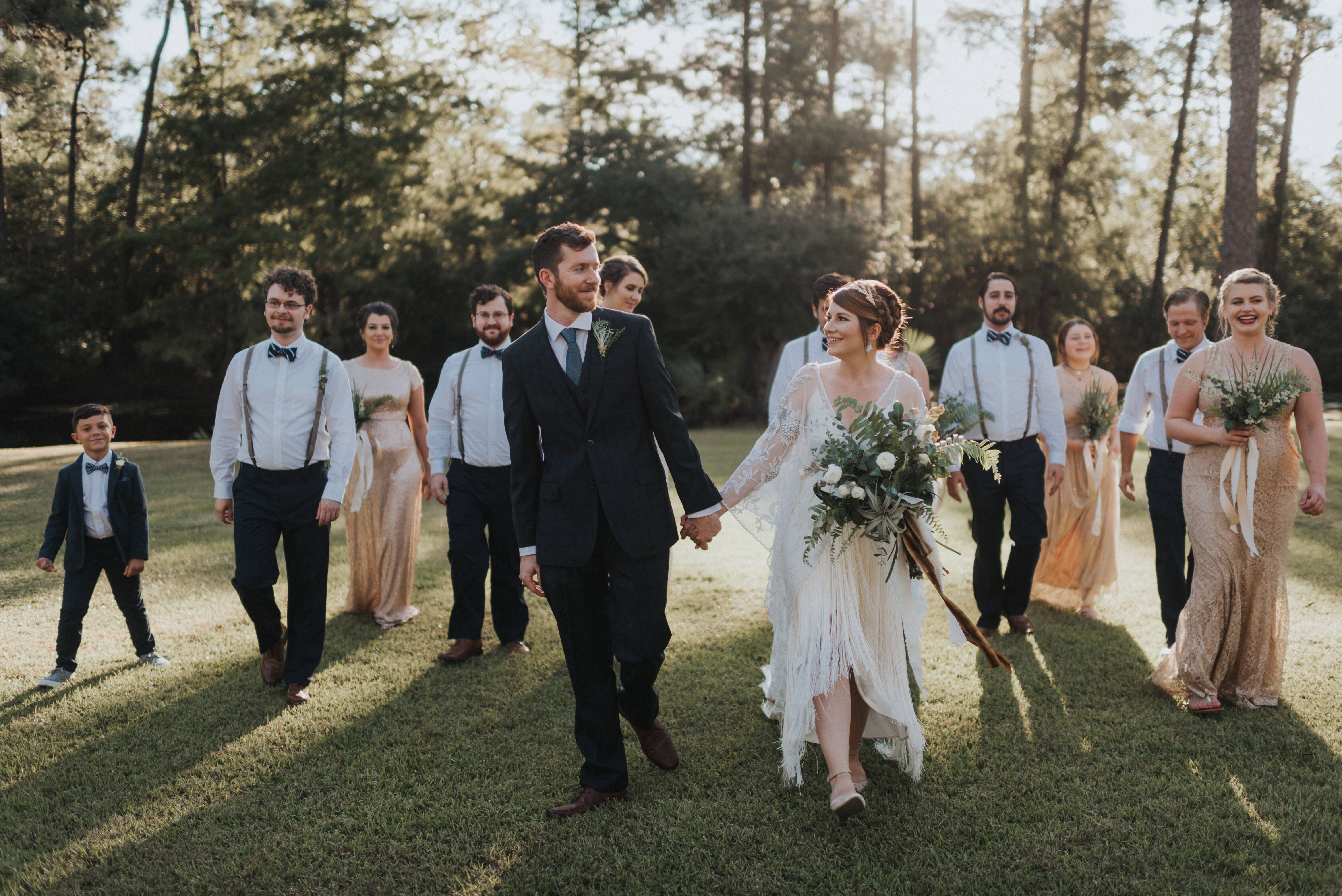 Navy blue and gold hotsell wedding dress