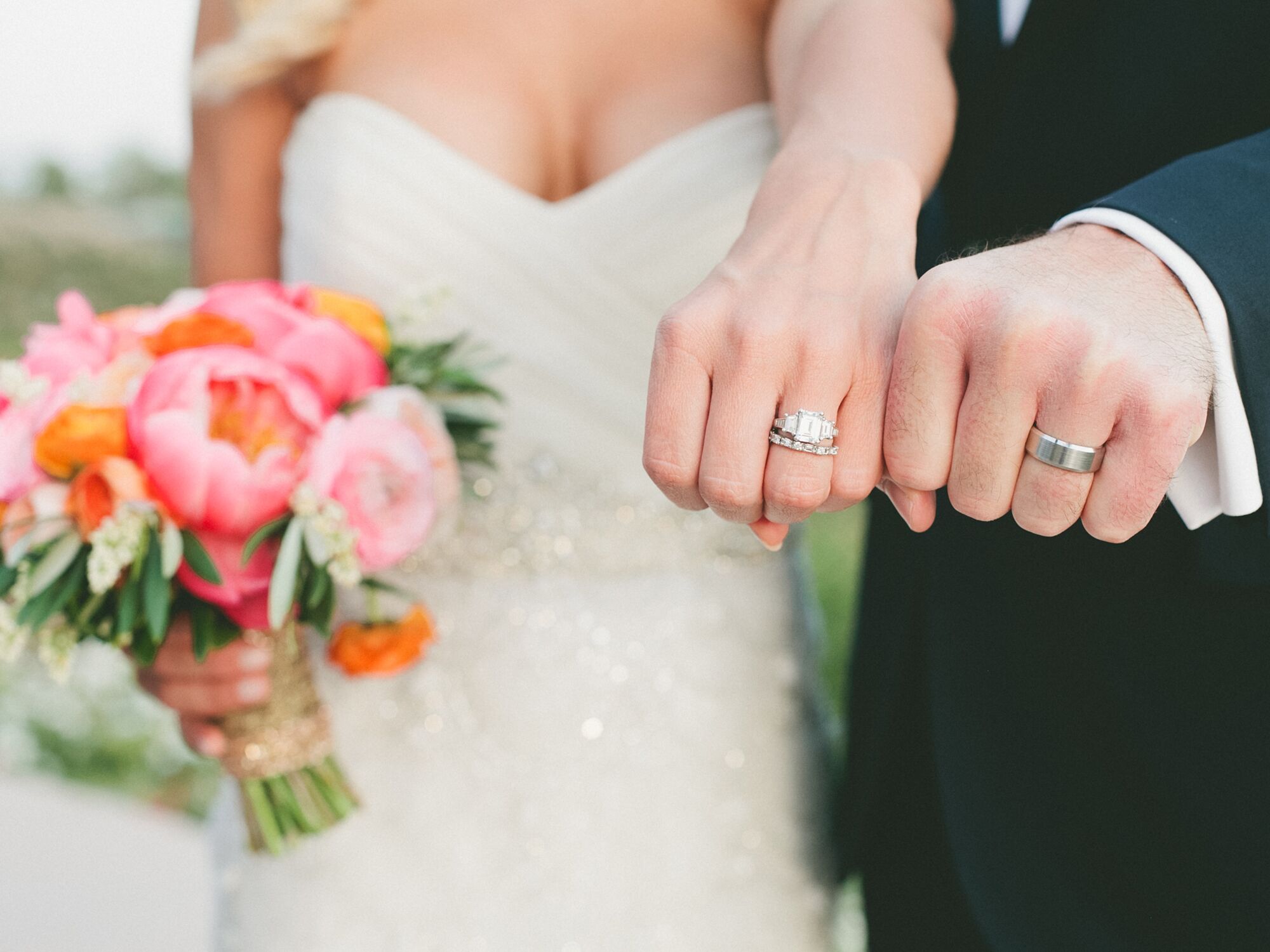 Engagement ring wedding ring etiquette