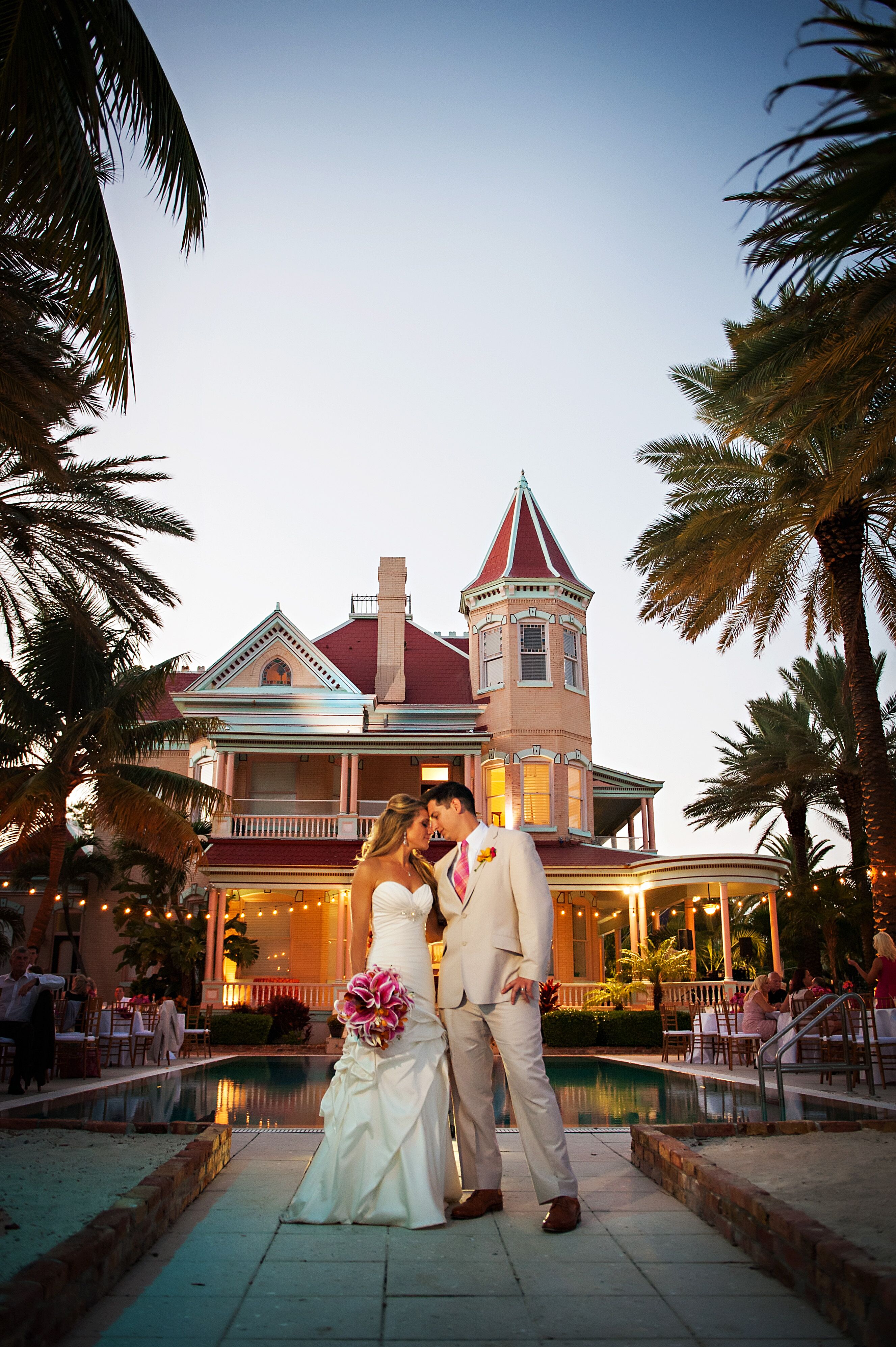 A Bright Colorful Wedding at the Southernmost House in Key West, Florida