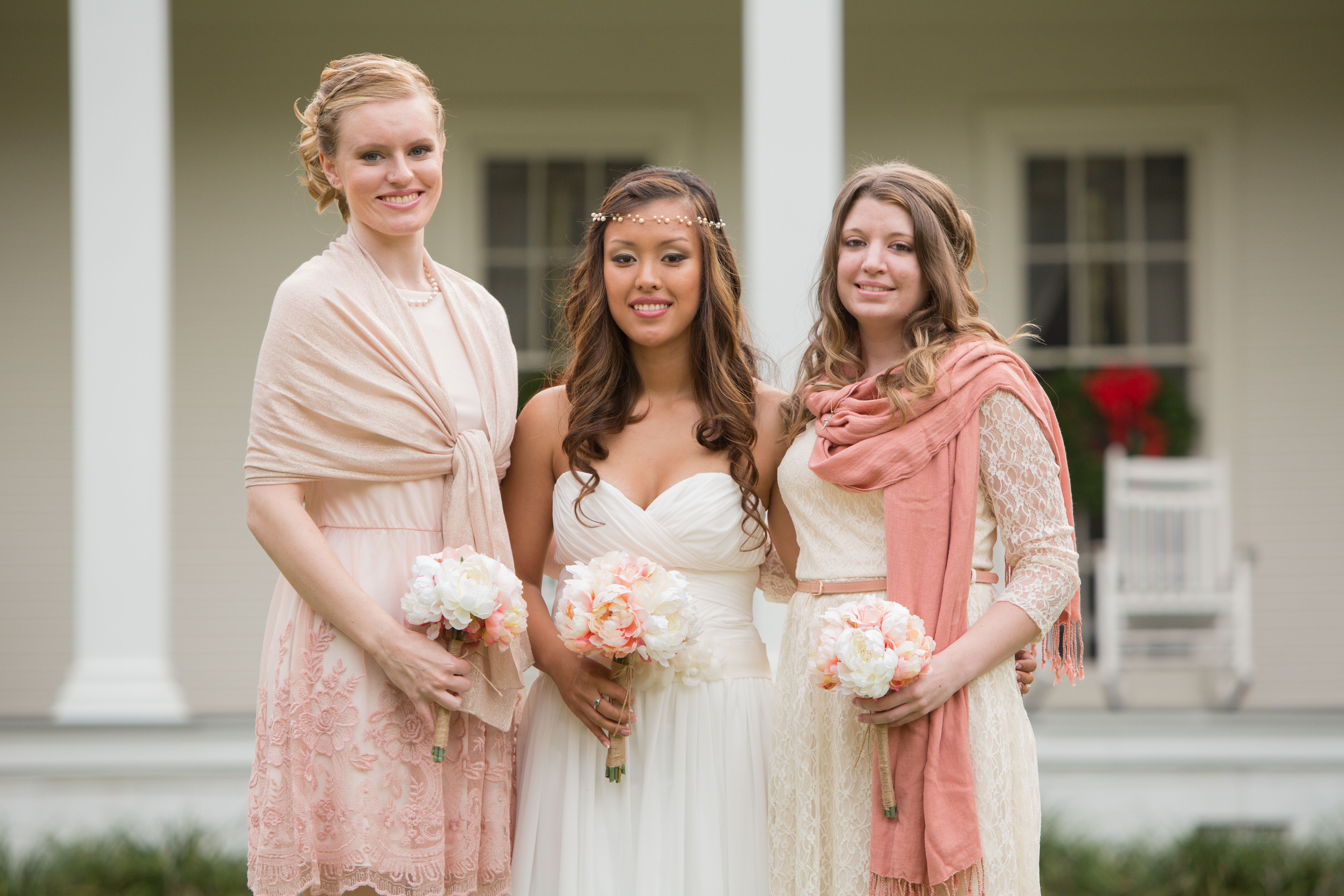 cream colored bridesmaid dresses