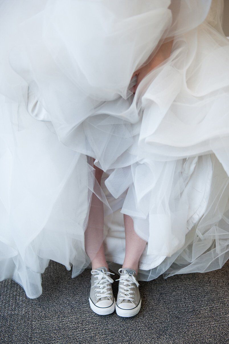 Taupe Converse Bridal Sneakers