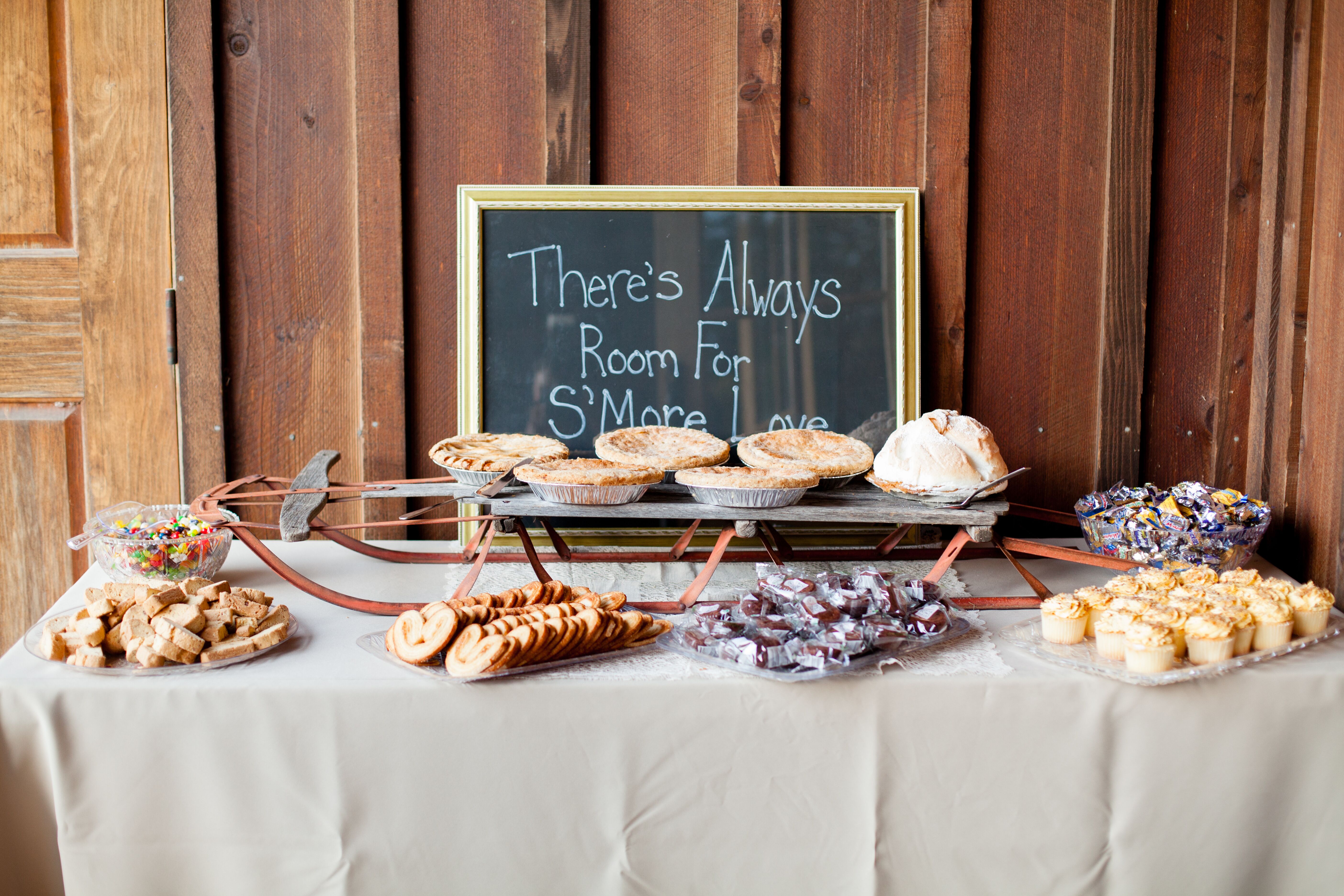 Chalkboard, Pie and Cookie Dessert Display