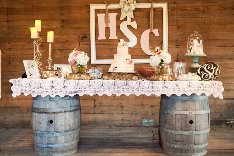 A DIY Dessert Table Made From Barrels