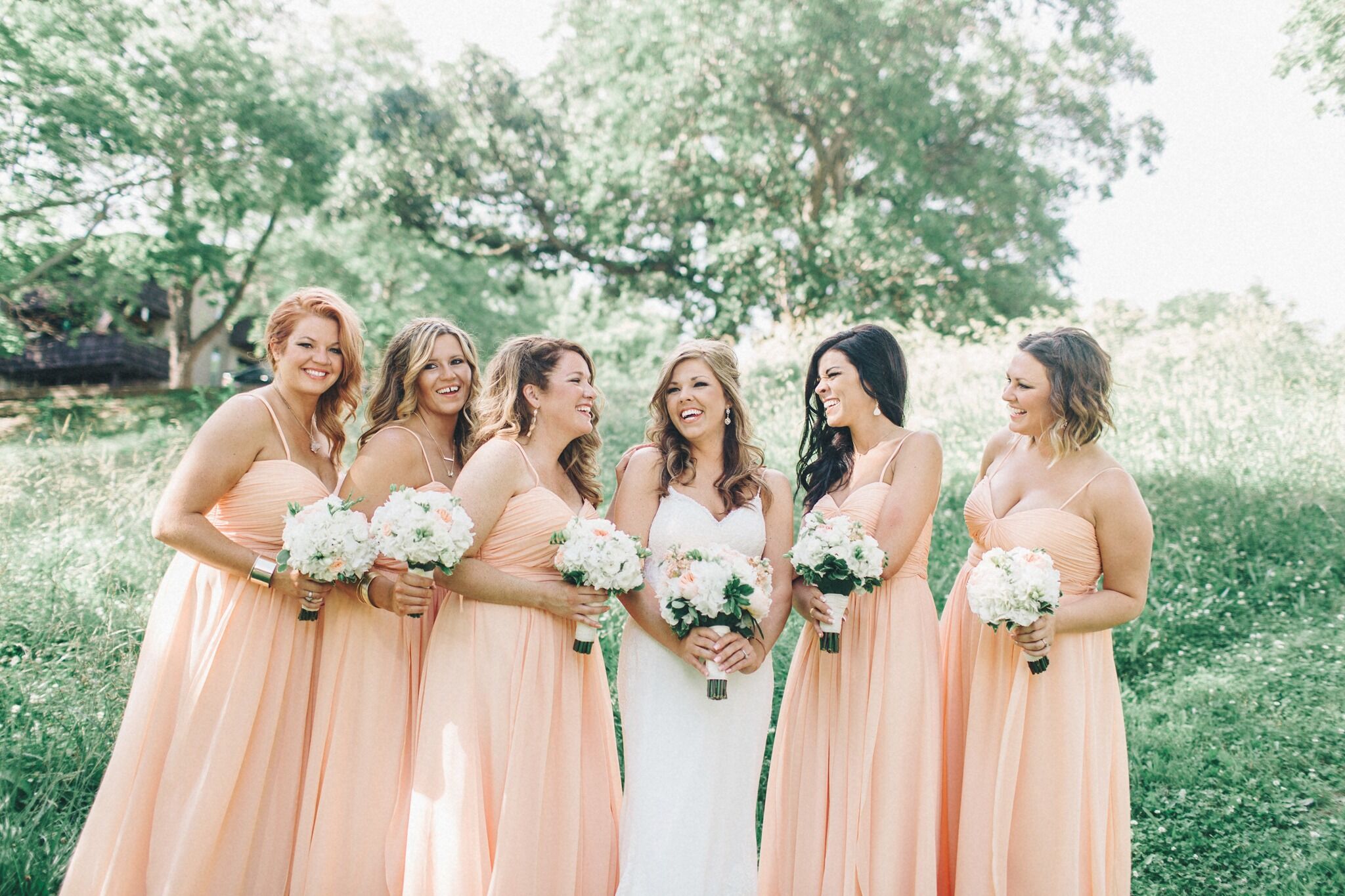 Apricot Bridesmaid Dress