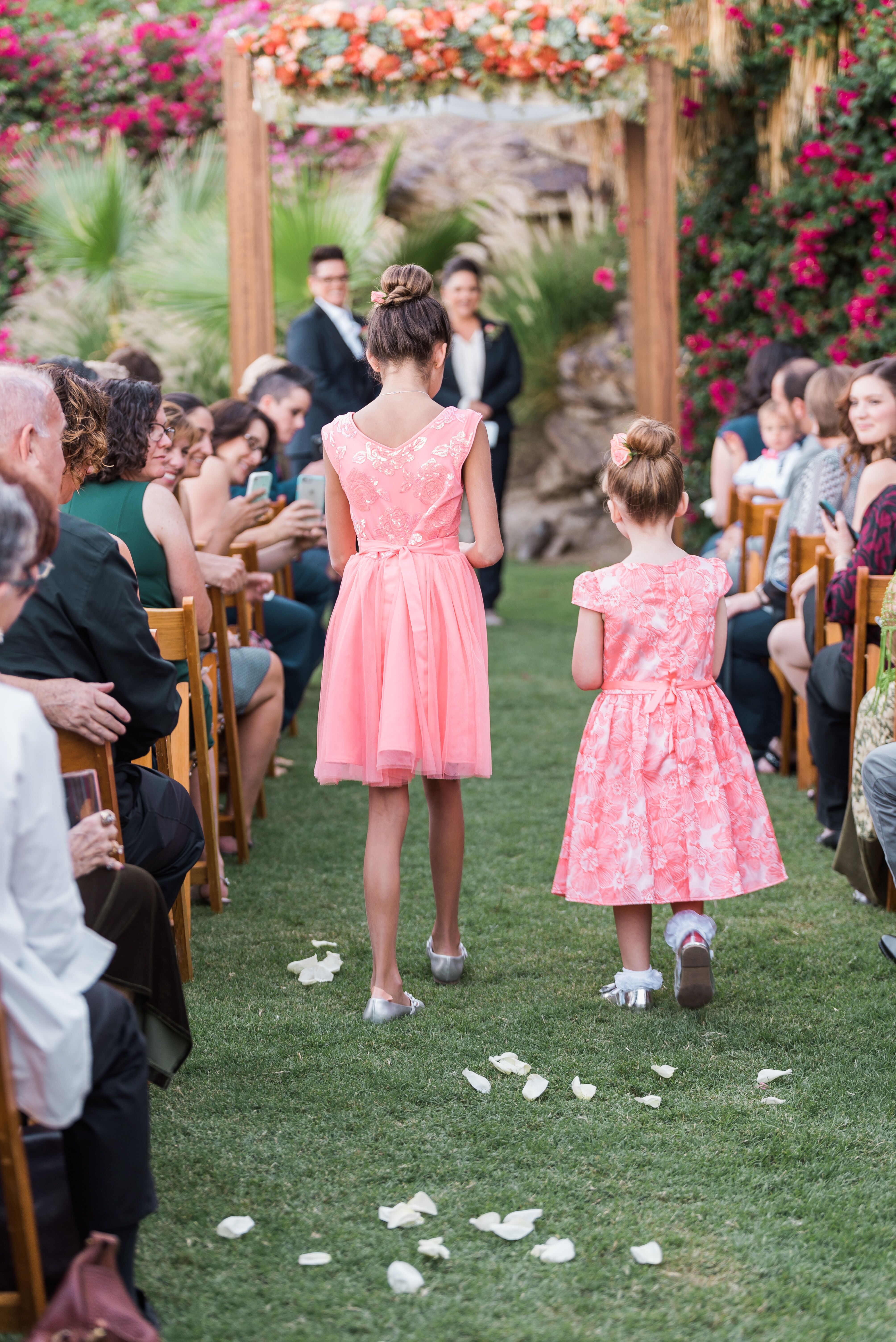 Coral color flower girl dresses sale