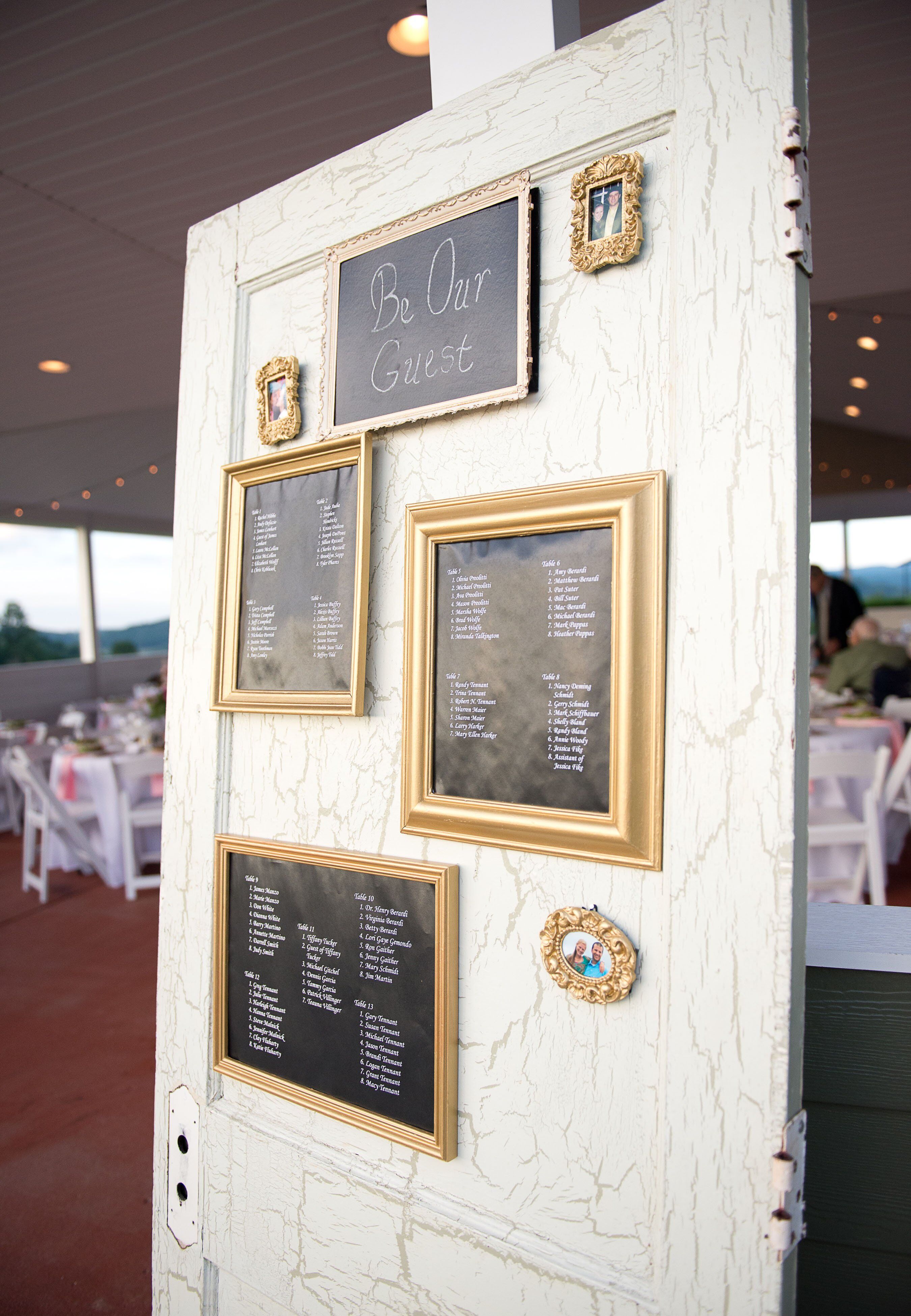 Framed Seating Chart