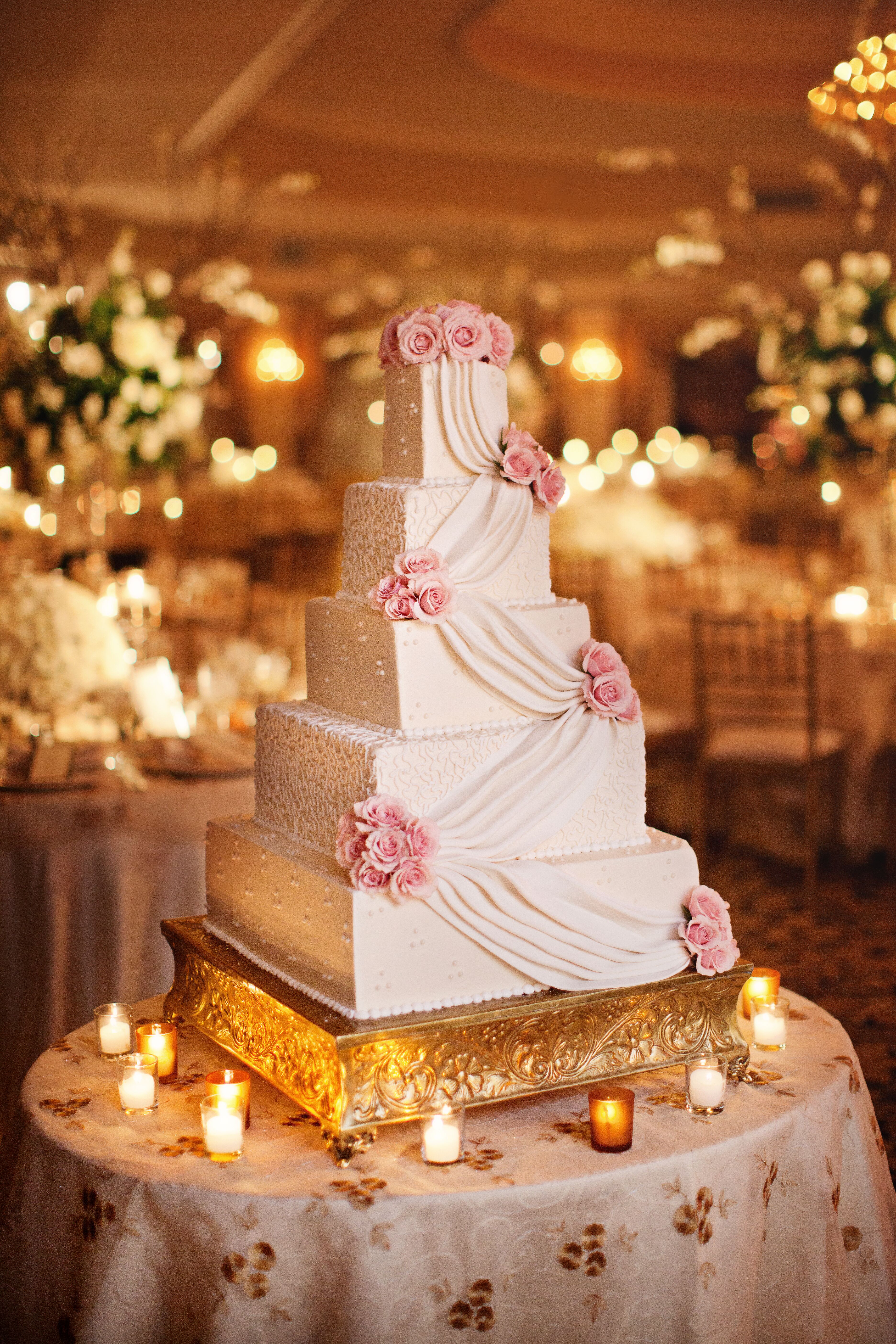 Элегантный торт. Свадебный торт!. Многоярусный торт. Luxury Wedding Cake Square.