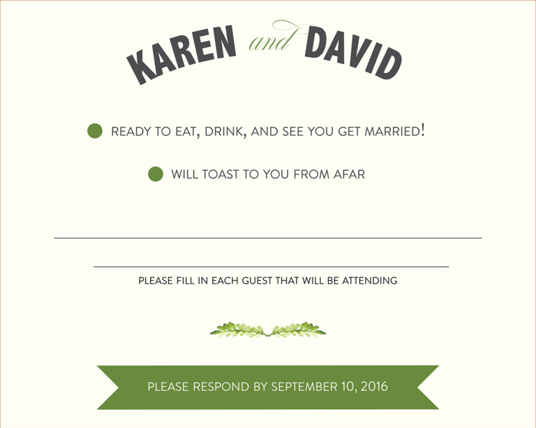 Wedding RSVP Wording Ideas