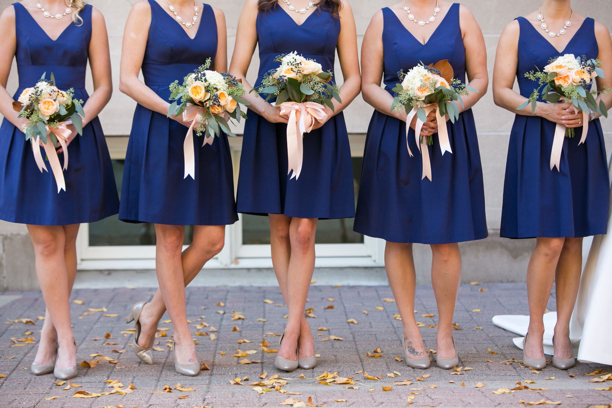 Navy Blue Bridesmaids Dresses