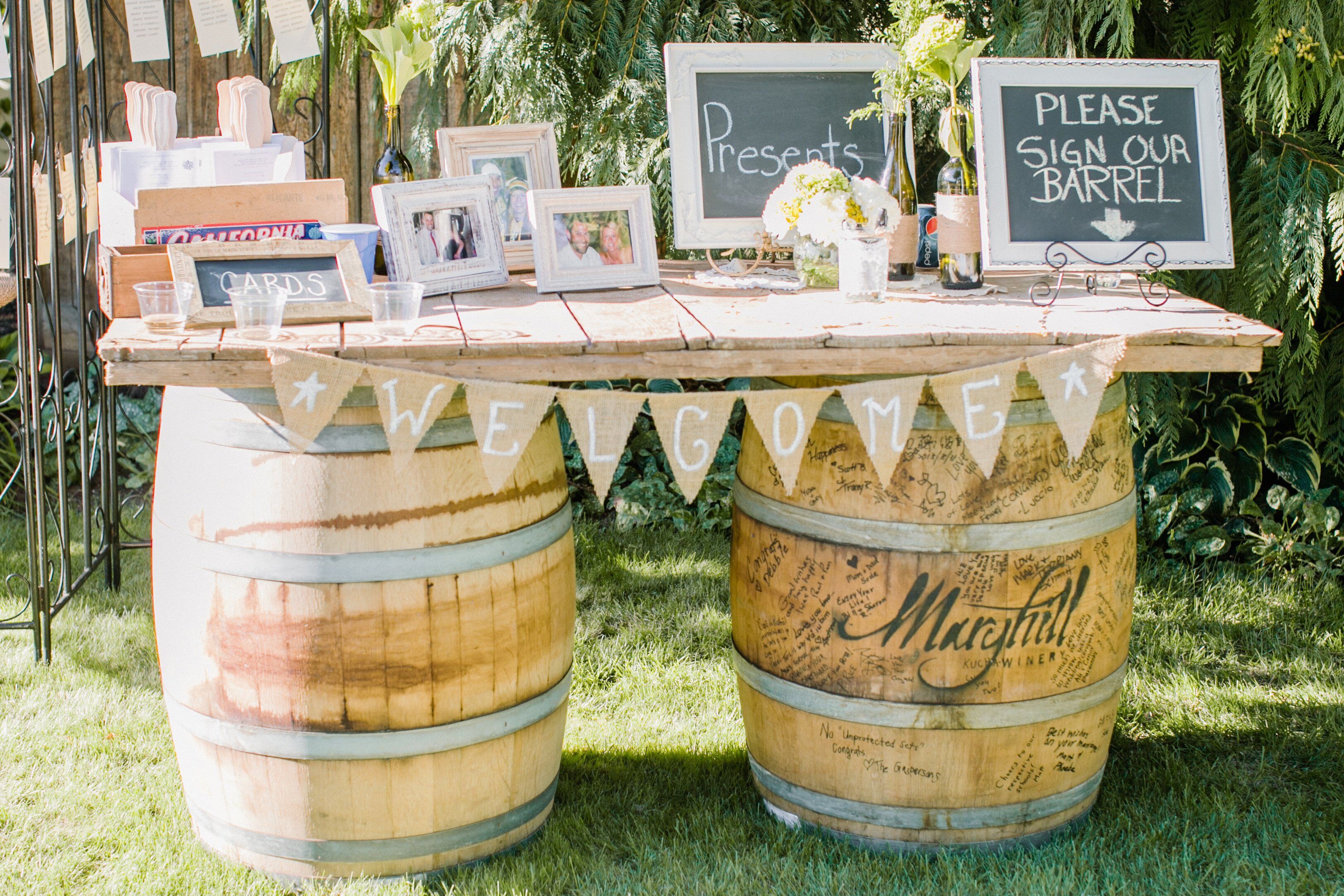 Barrel Signing and Welcome Table