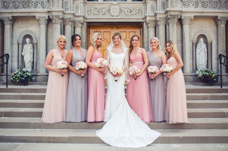  Purple  and Pink  Bridesmaid  Dresses 