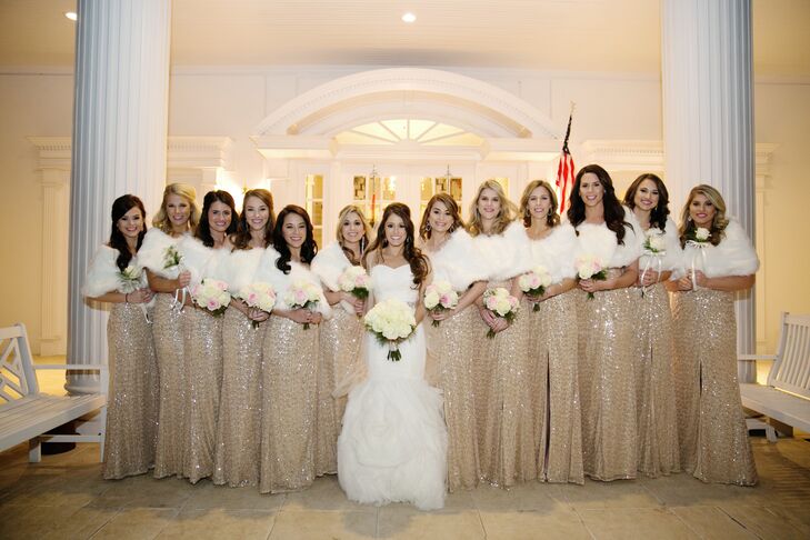 Bridesmaid dresses new years eve wedding