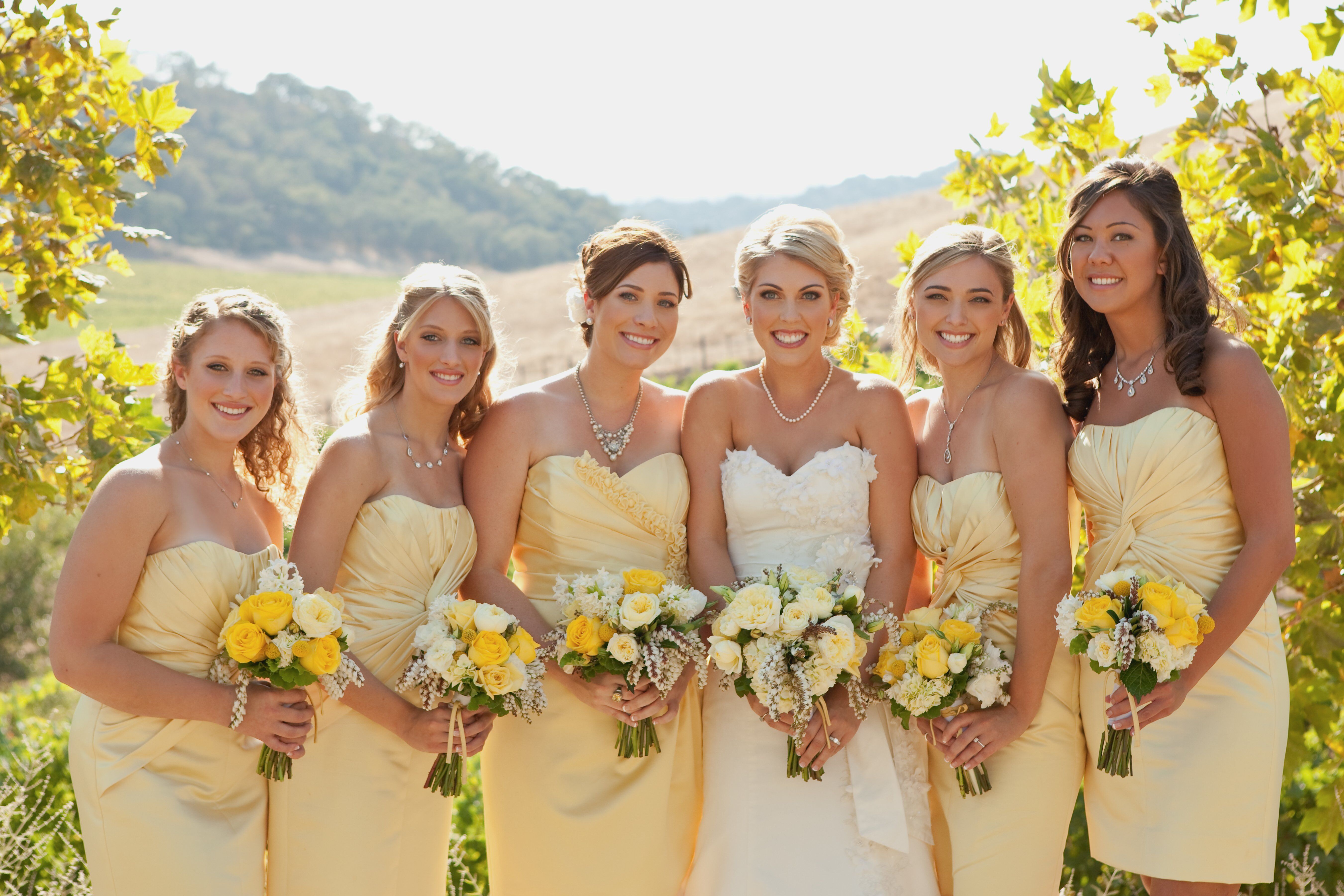 Bridesmaid yellow outlet