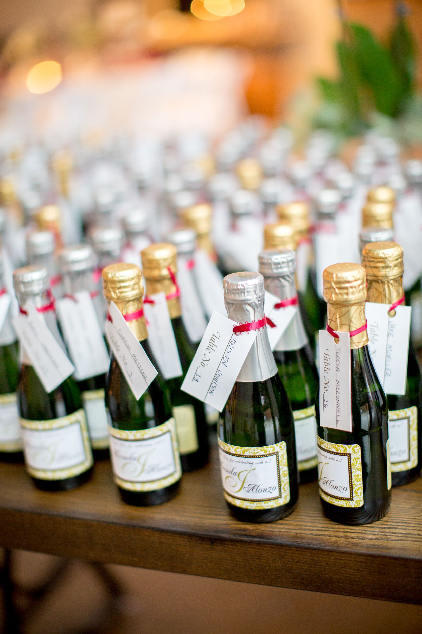 Rose gold champagne wedding favors  Mini champagne, Wedding etiquette,  Wedding favors