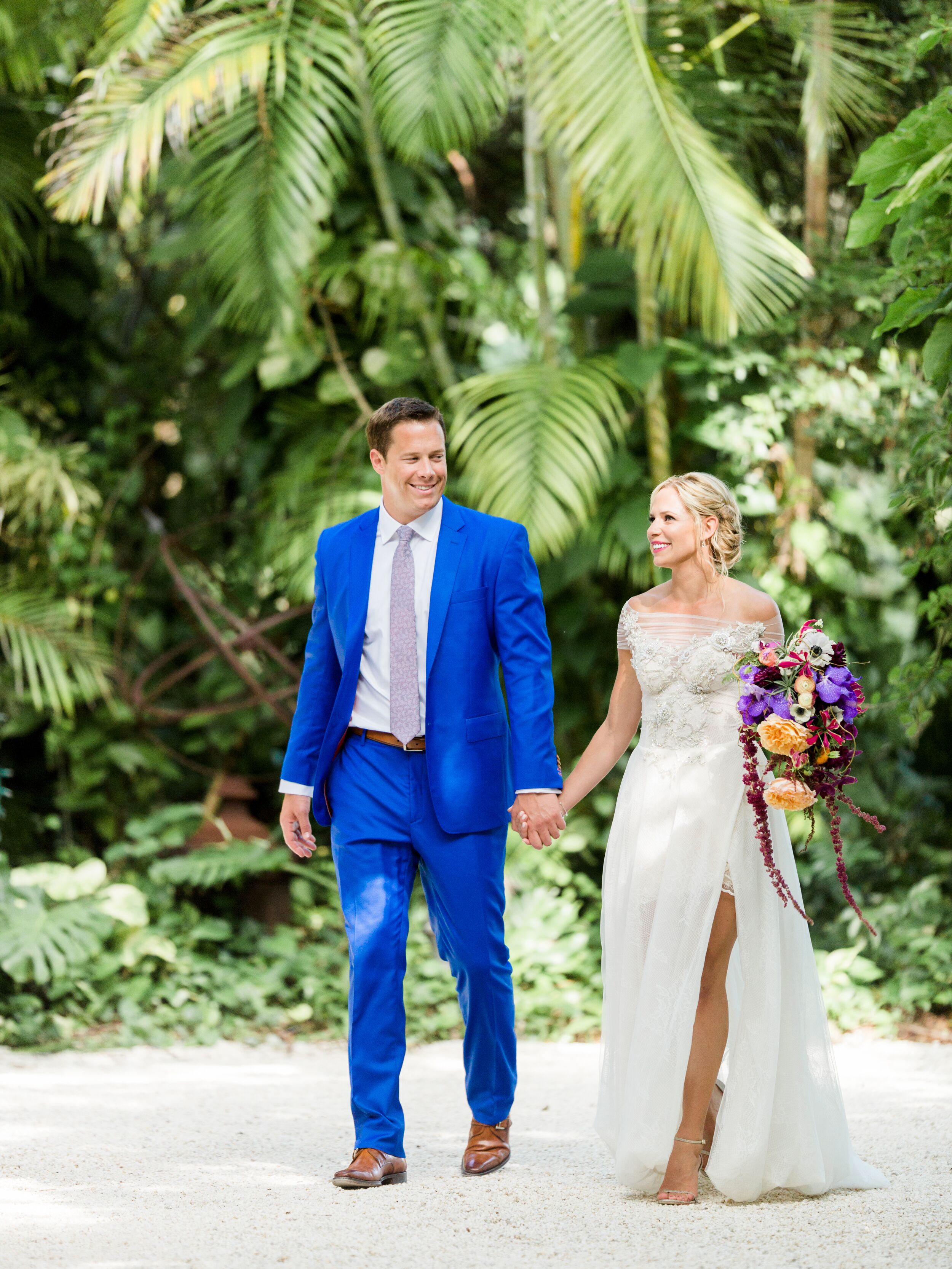 Bride and Groom on a Beach in Islamorada, Florida