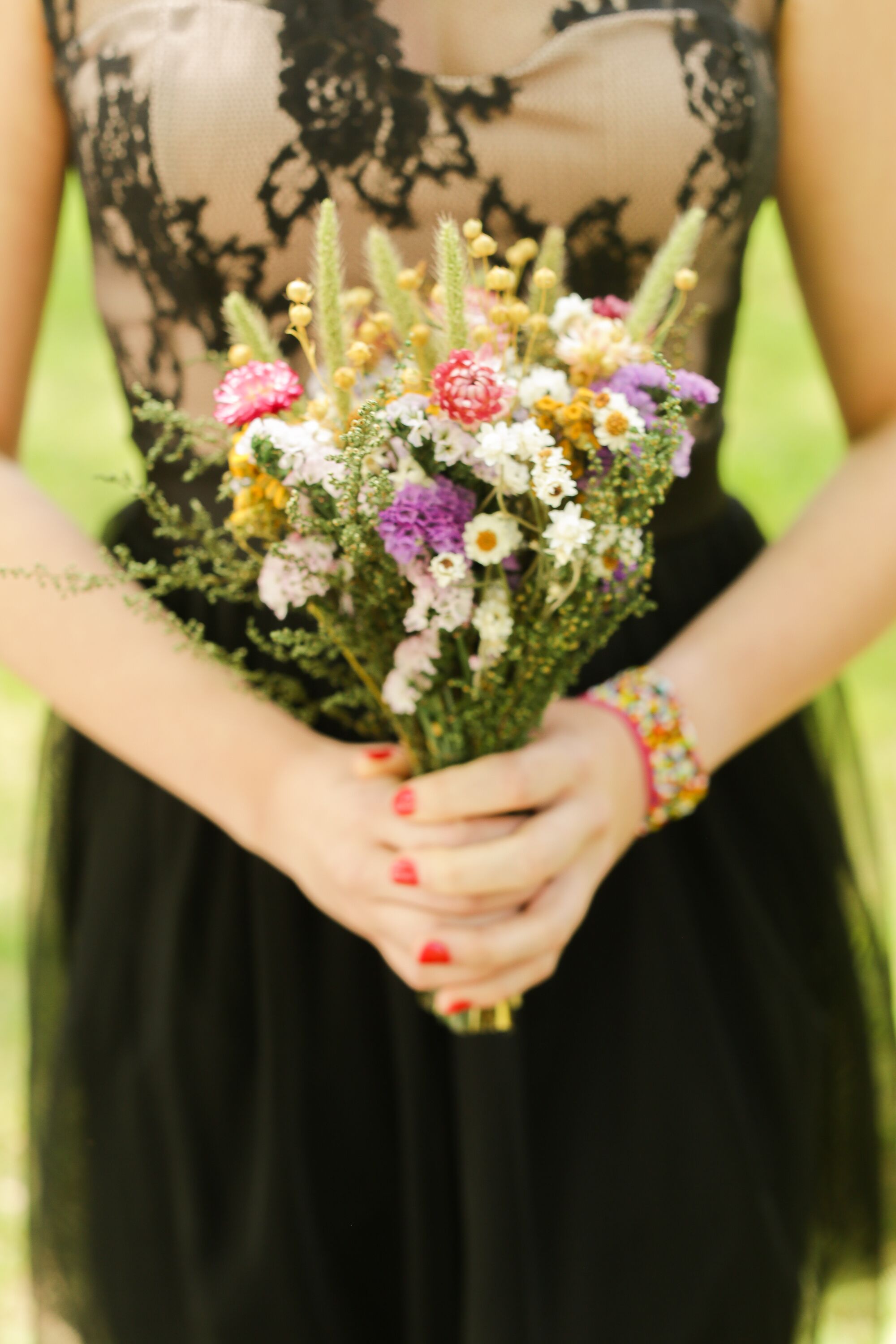 Dried Wildflower Bridesmaid Bouquet