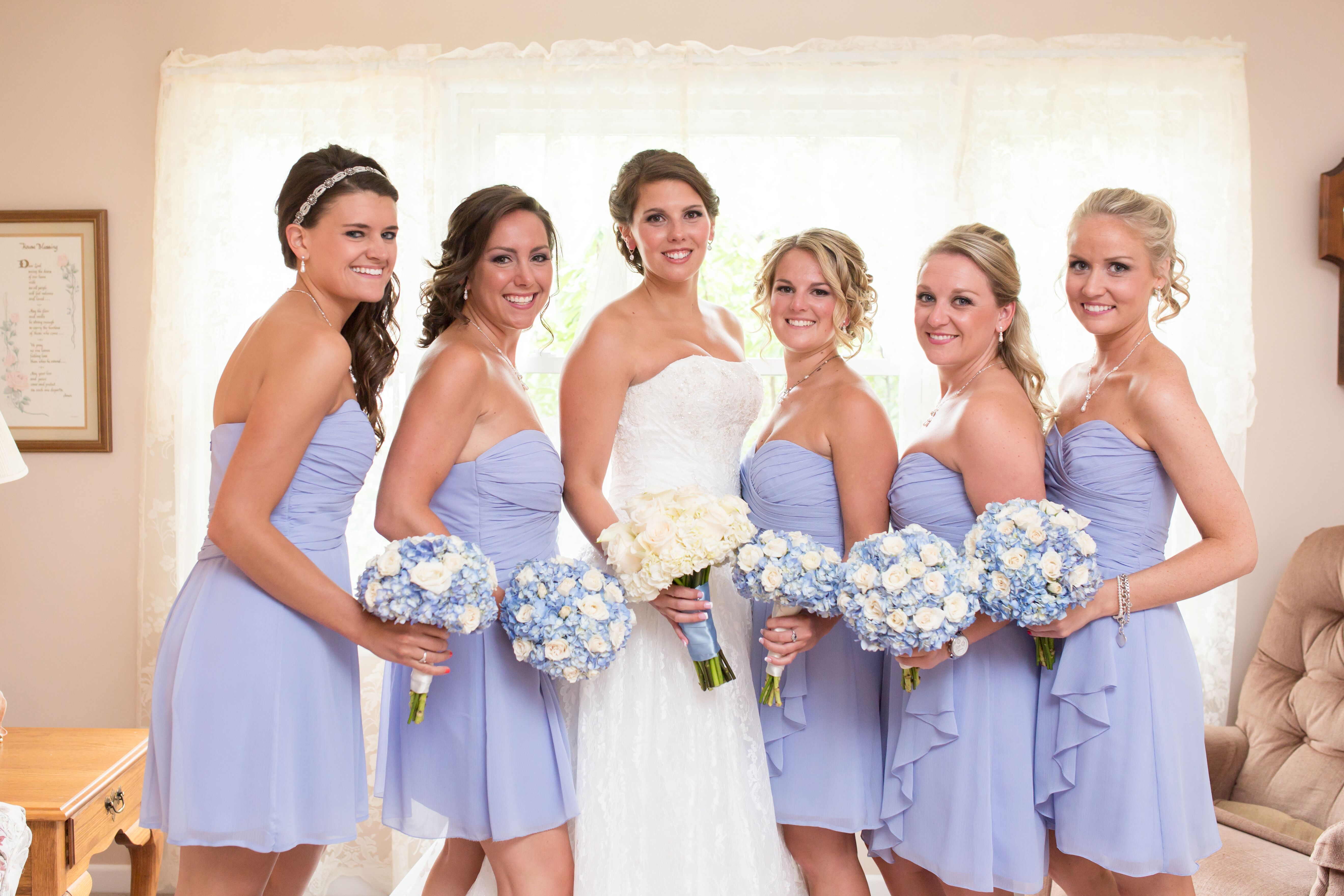 David's bridal horizon hot sale blue bridesmaid dress