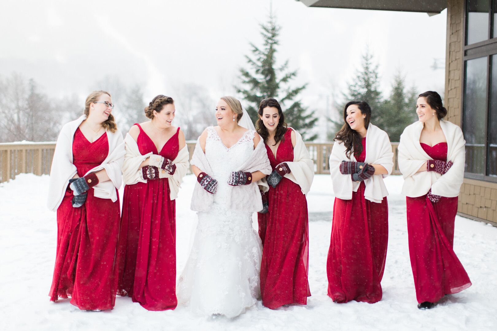 winter wedding mittens