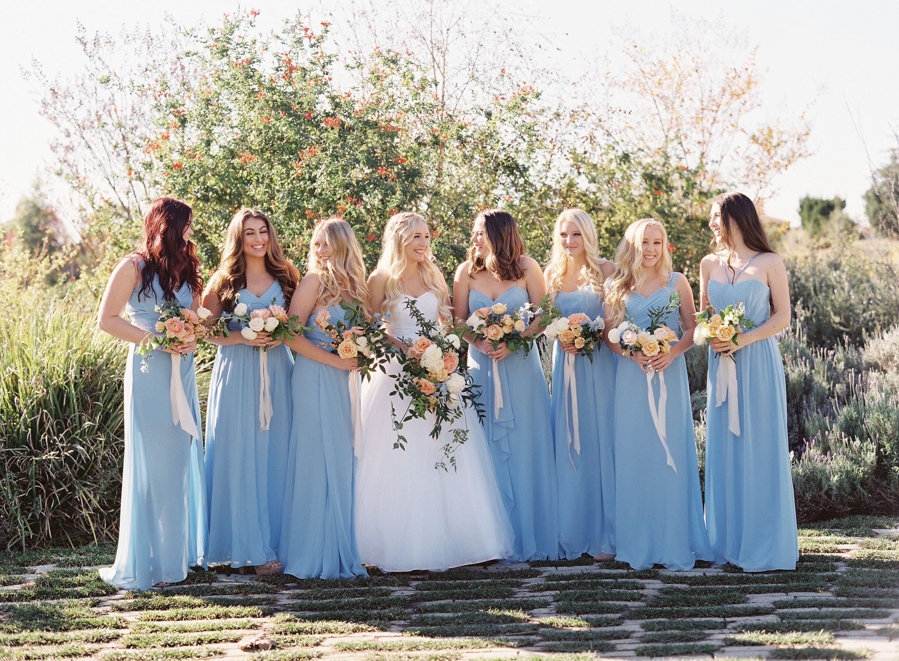bridesmaid dresses powder blue