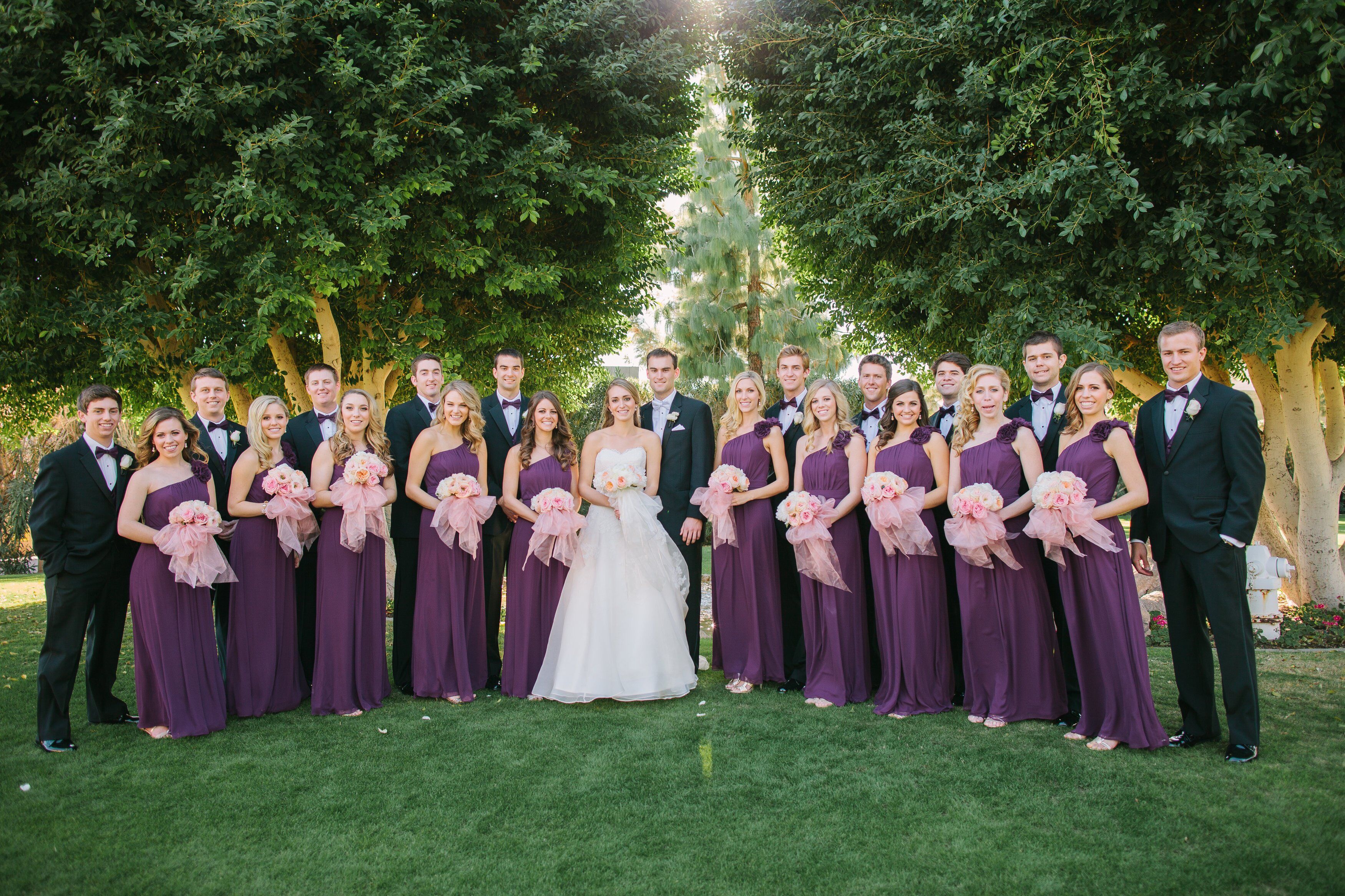 Formal Purple Bridal Party Look